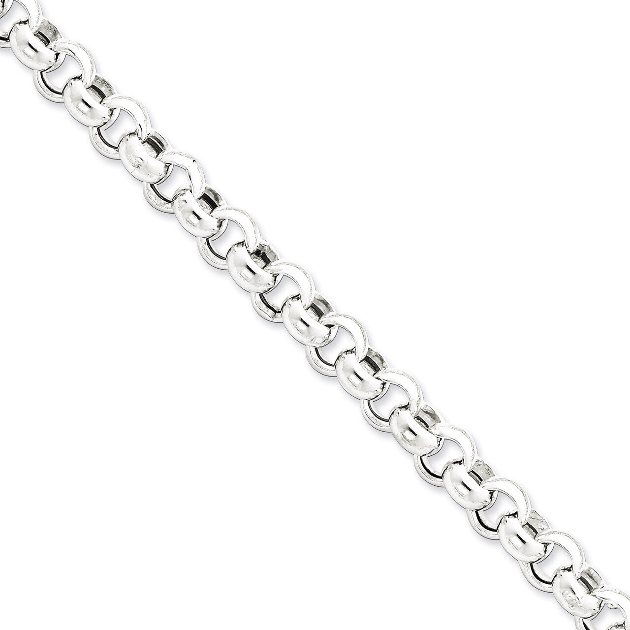 7.5 Inch 9.5mm Rolo Bracelet Sterling Silver QFC109-7.5, MPN: QFC109-7.5, 883957942117