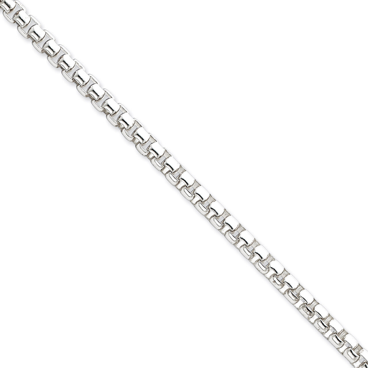 18 Inch 5.20mm Round Box Chain Sterling Silver QFC127-18, MPN: QFC127-18, 886774428987