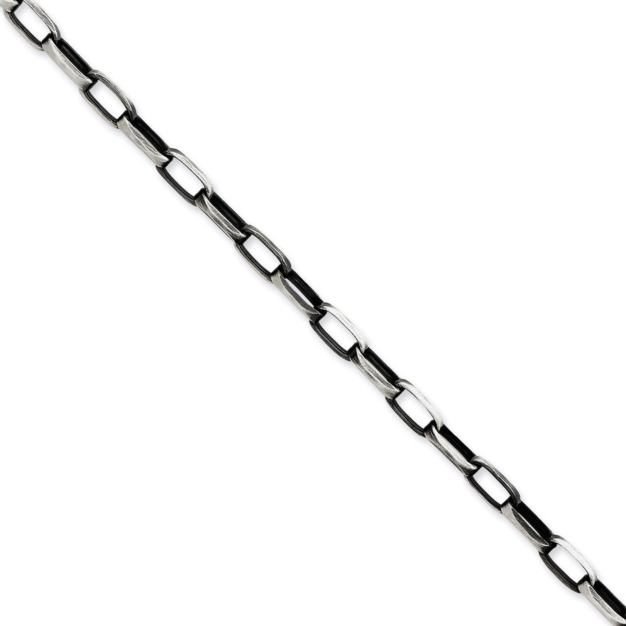 8.5 Inch Fancy Link Bracelet Antiqued Sterling Silver QFC139-8.5