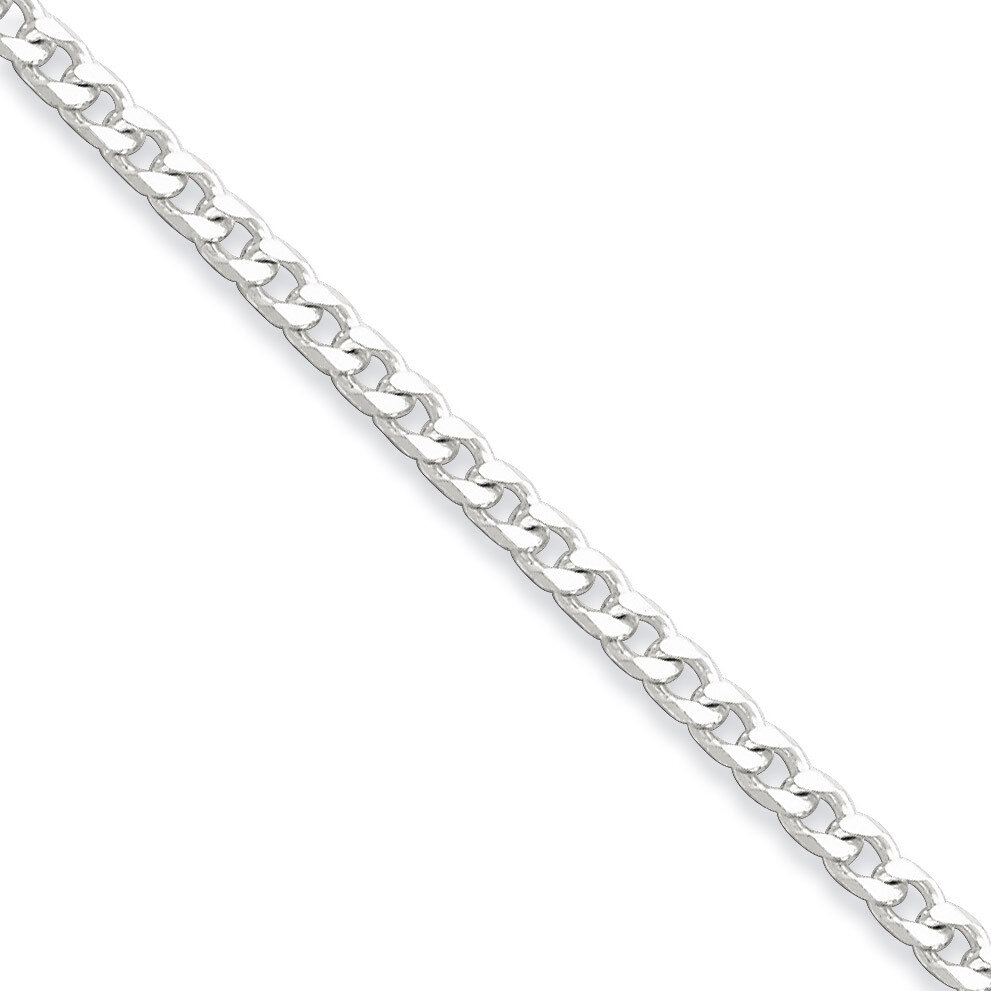 7 Inch 3.15mm Curb Chain Sterling Silver Polished QFC146-7, MPN: QFC146-7, 886774420875