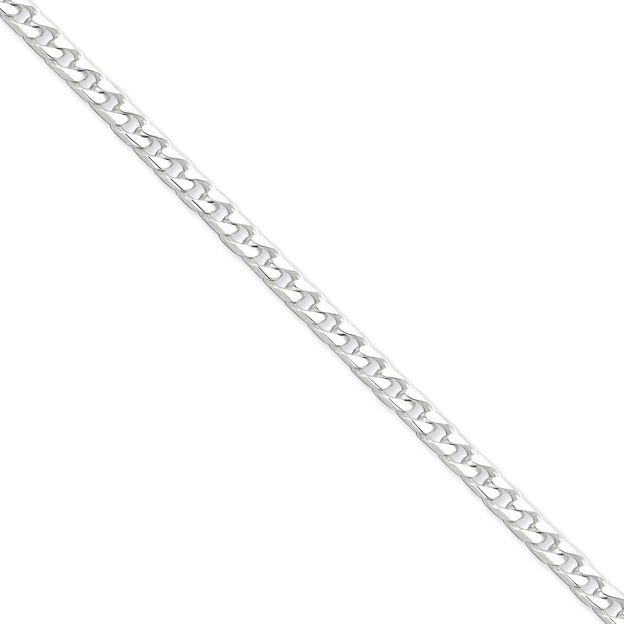 24 Inch 4.5mm Curb Chain Sterling Silver Polished QFC147-24, MPN: QFC147-24, 886774420912