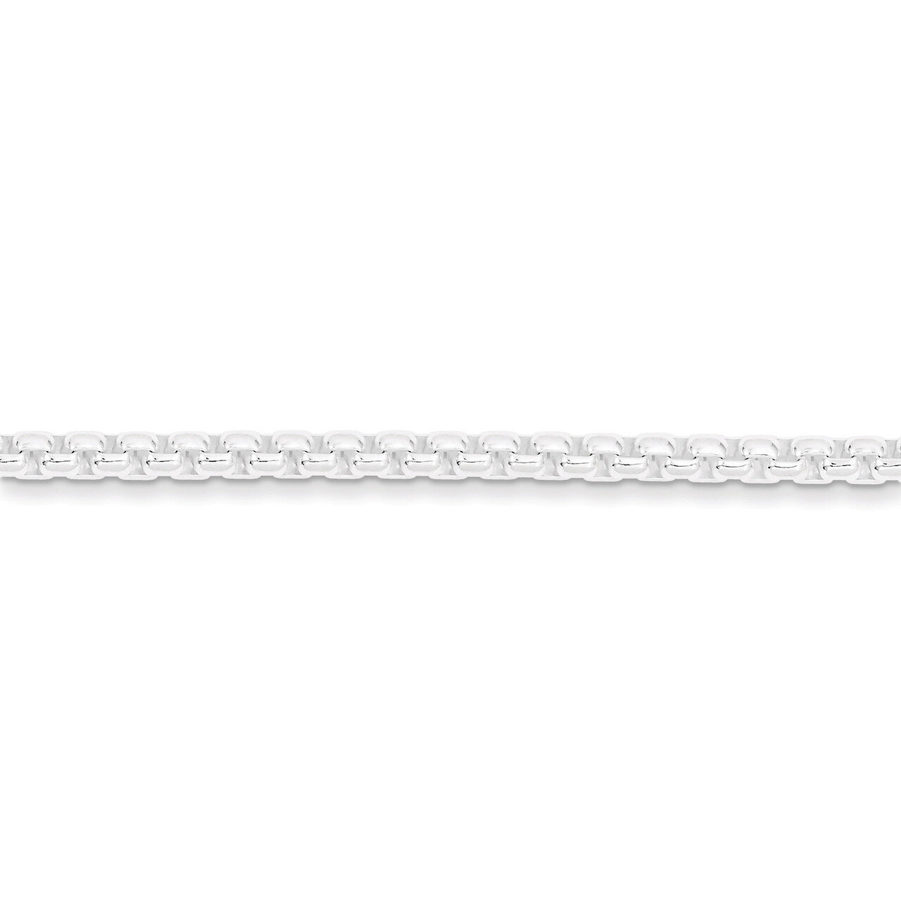 24 Inch 3.6mm Round Box Chain Sterling Silver QFC16-24