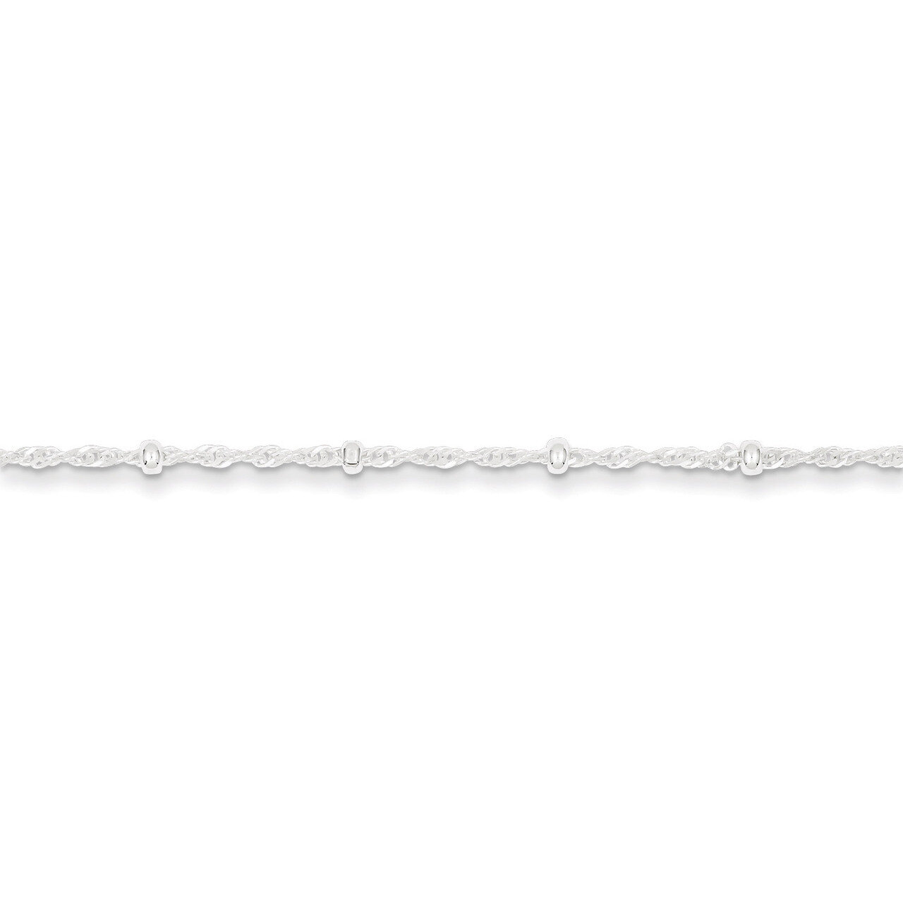 10 Inch 2.50mm Fancy Anklet Sterling Silver QFC165-10