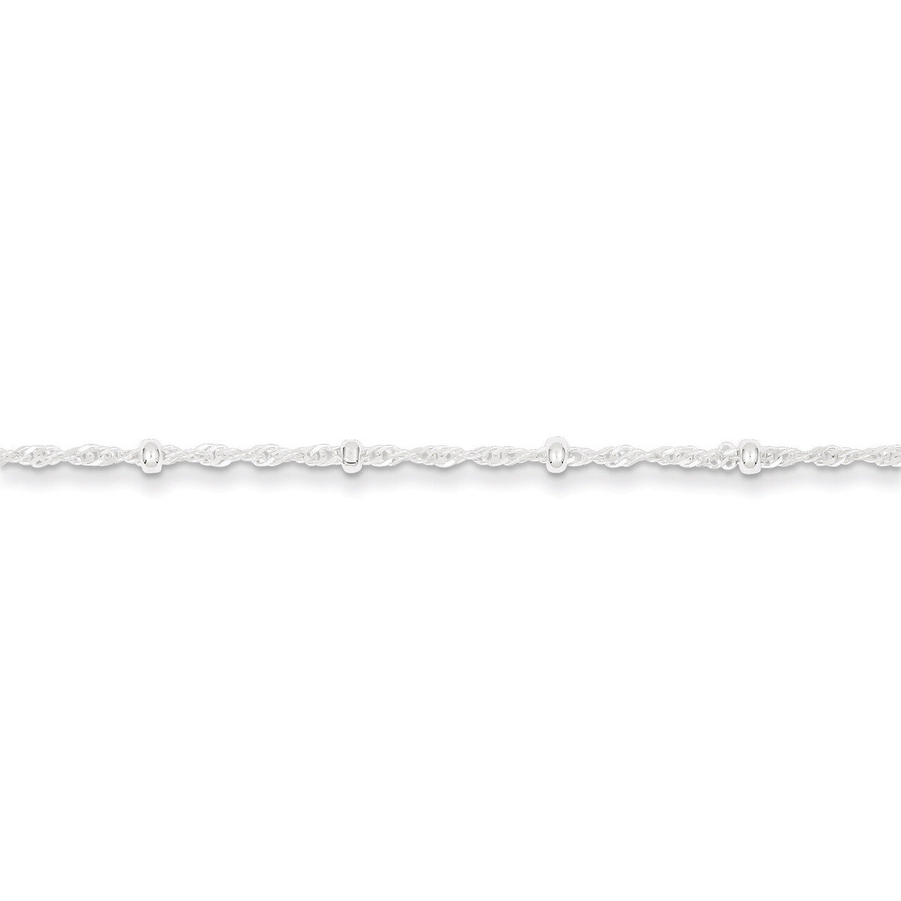 9 Inch 2.50mm Fancy Anklet Sterling Silver QFC165-9, MPN: QFC165-9, 883957543024