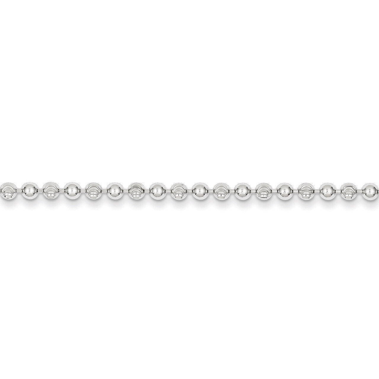 10 Inch 3mm Bead Anklet Sterling Silver QFC166-10