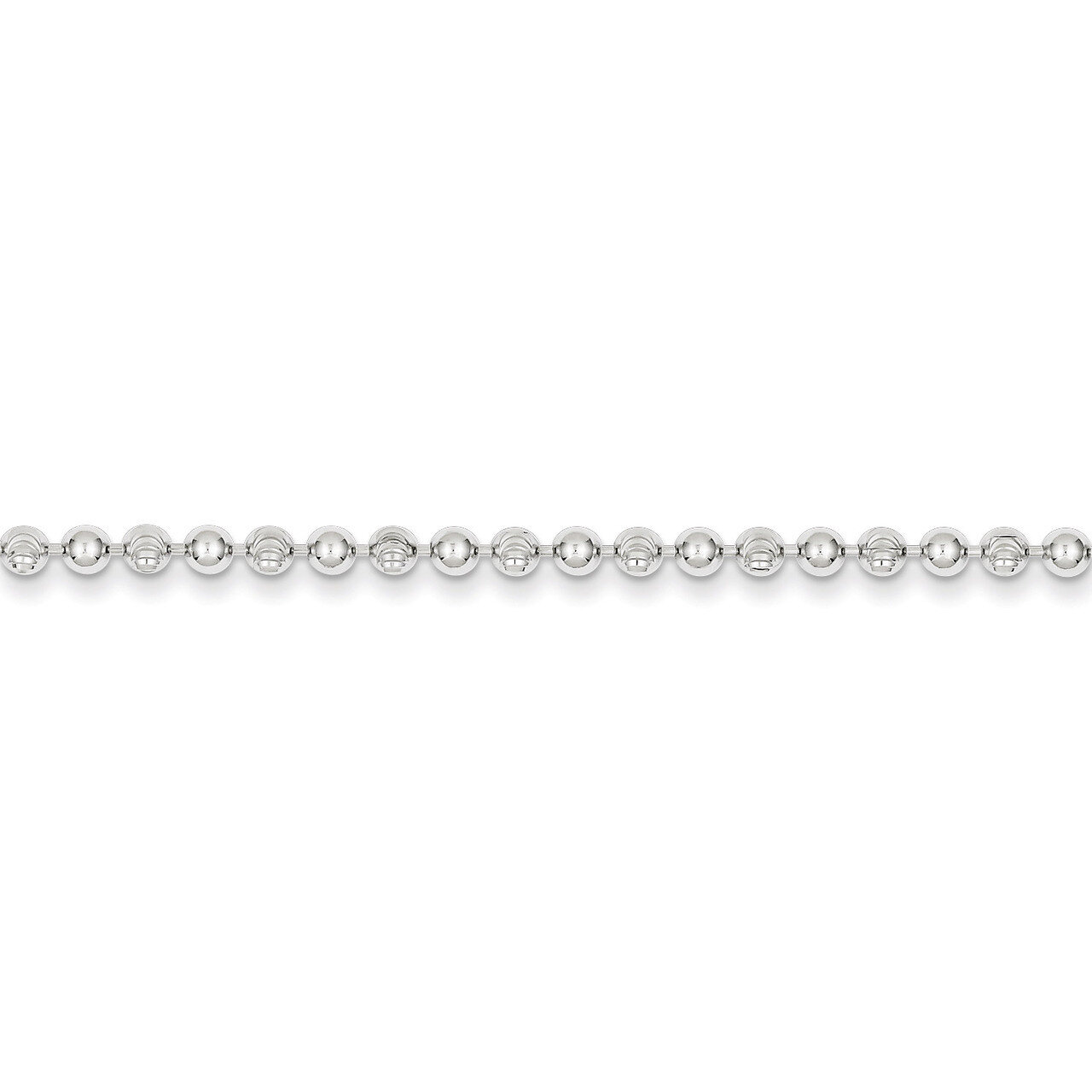 18 Inch 3mm Bead Chain Sterling Silver QFC166-18, MPN: QFC166-18, 886774414645