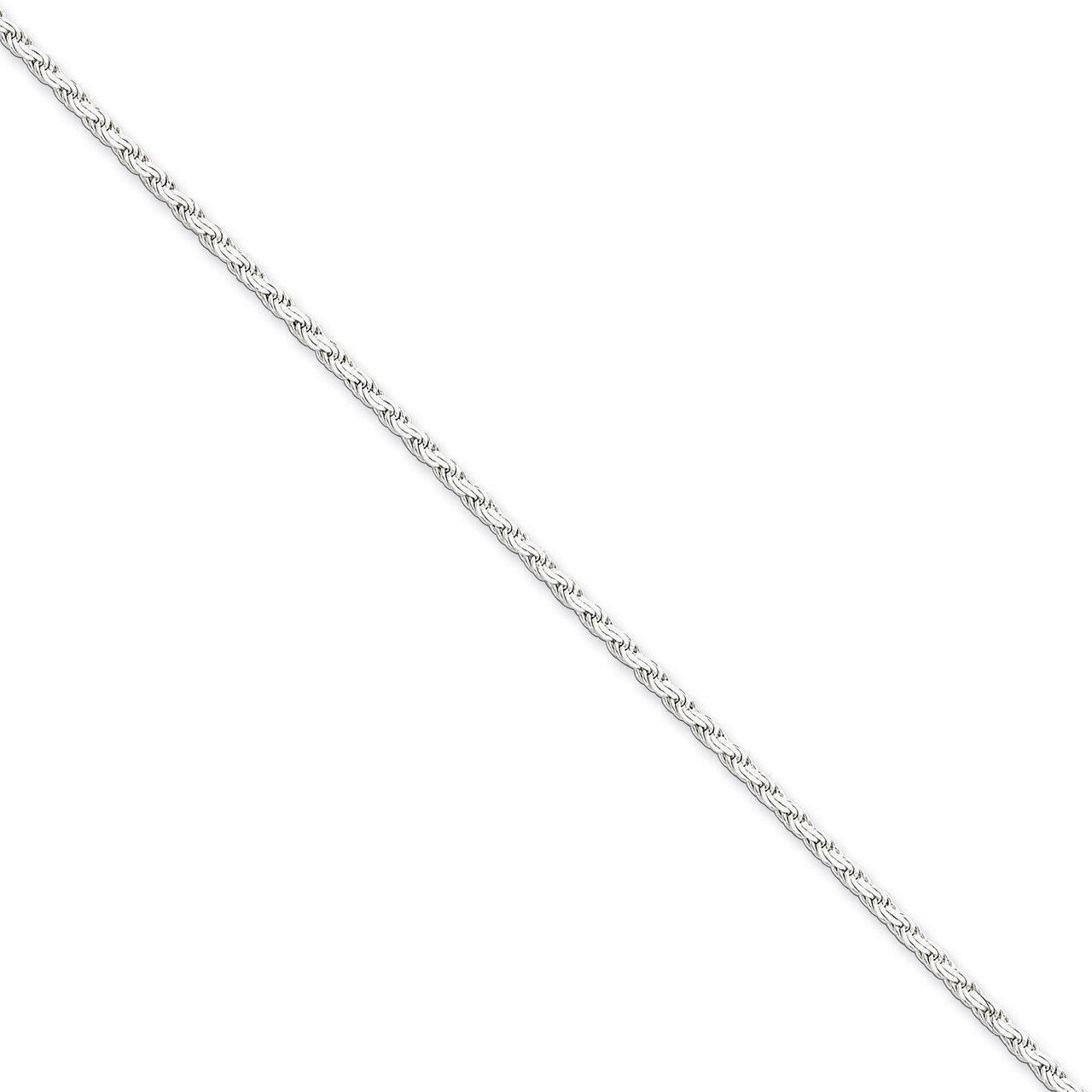 16 Inch 2.25mm Flat Rope Chain Sterling Silver QFC23-16