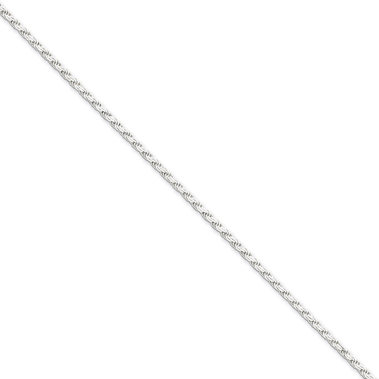 18 Inch 2.25mm Flat Rope Chain Sterling Silver QFC23-18, MPN: QFC23-18, 883957942834
