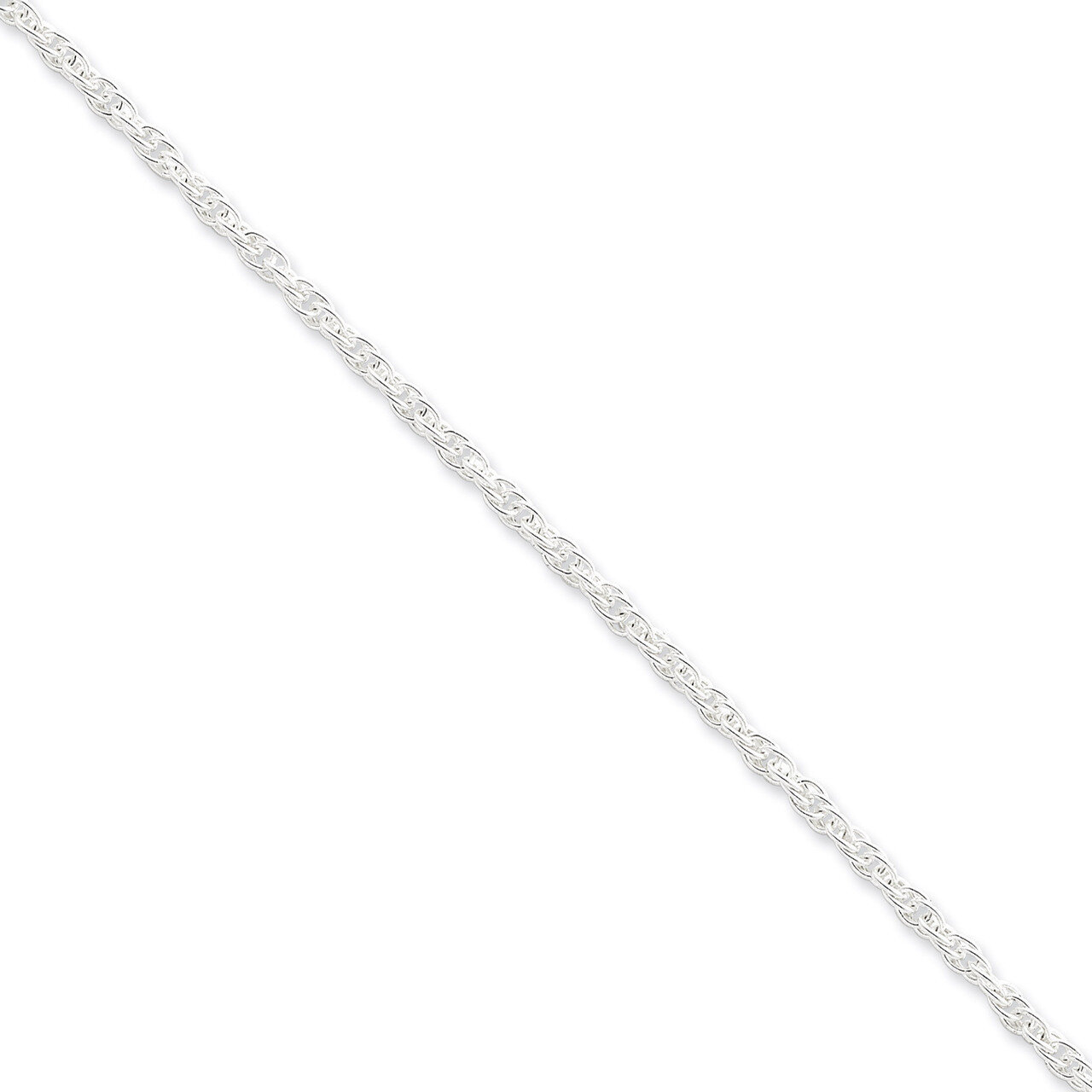 24 Inch 2.75mm Loose Rope Chain Sterling Silver QFC44-24