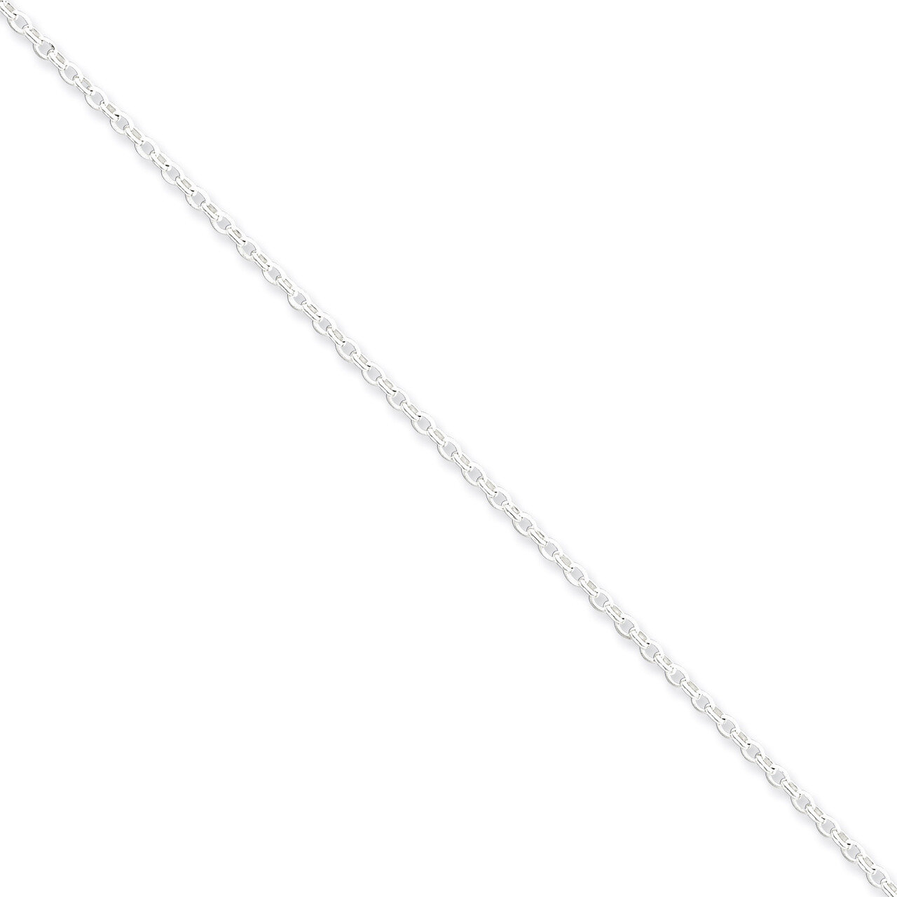 16 Inch 2mm Long Link Rolo Chain Sterling Silver QFC47-16, MPN: QFC47-16, 883957084558