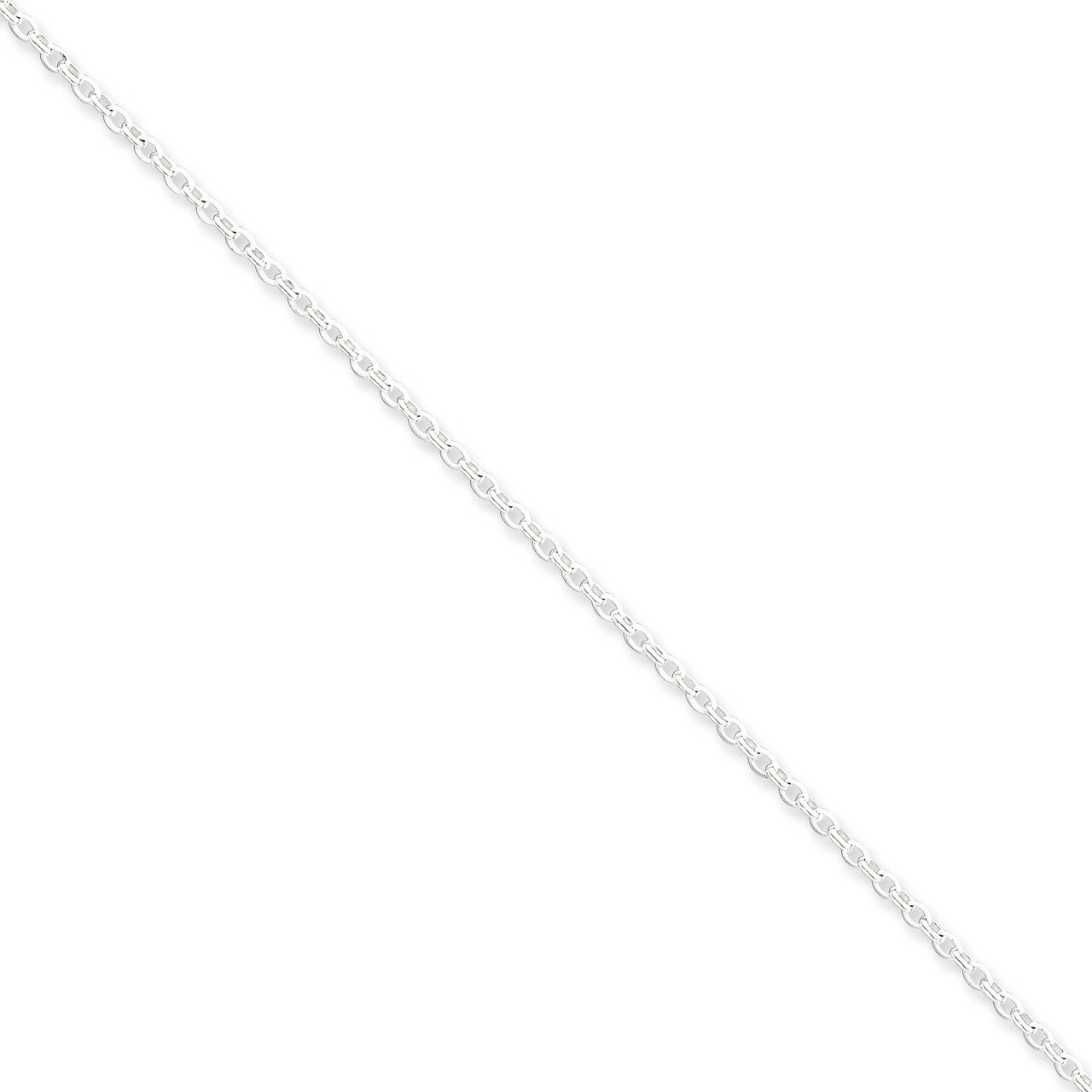 18 Inch 2mm Long Link Rolo Chain Sterling Silver QFC47-18