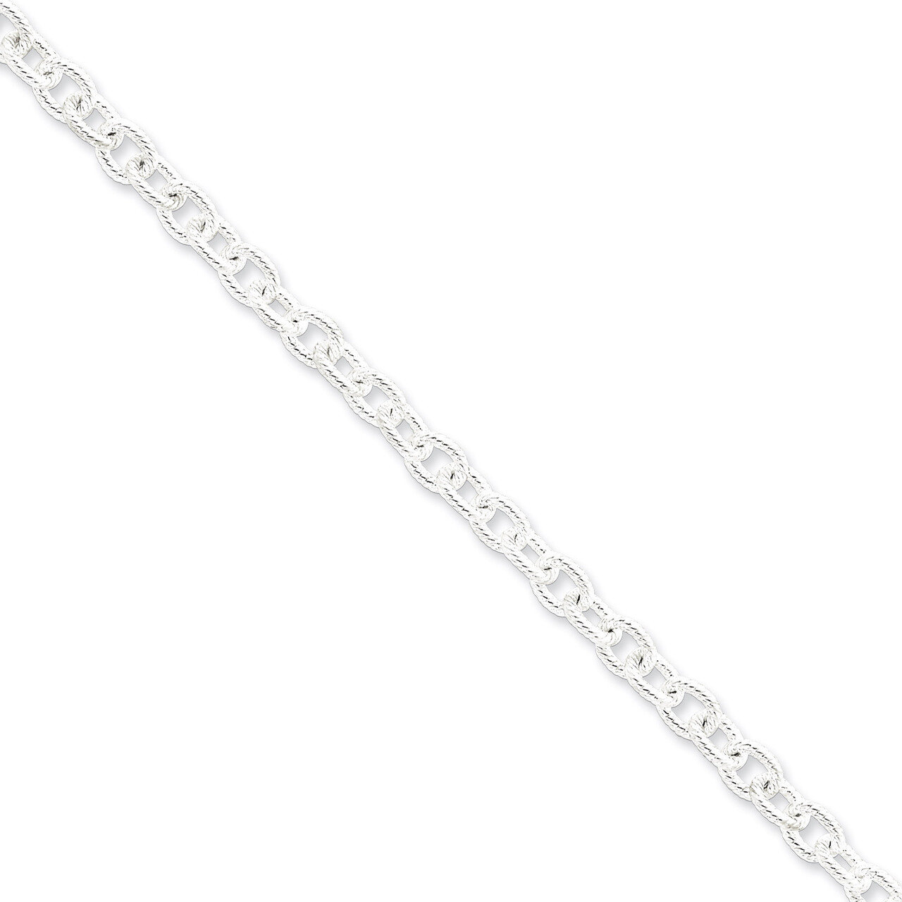 20 Inch 6.25mm Fancy Rolo Chain Sterling Silver QFC48-20