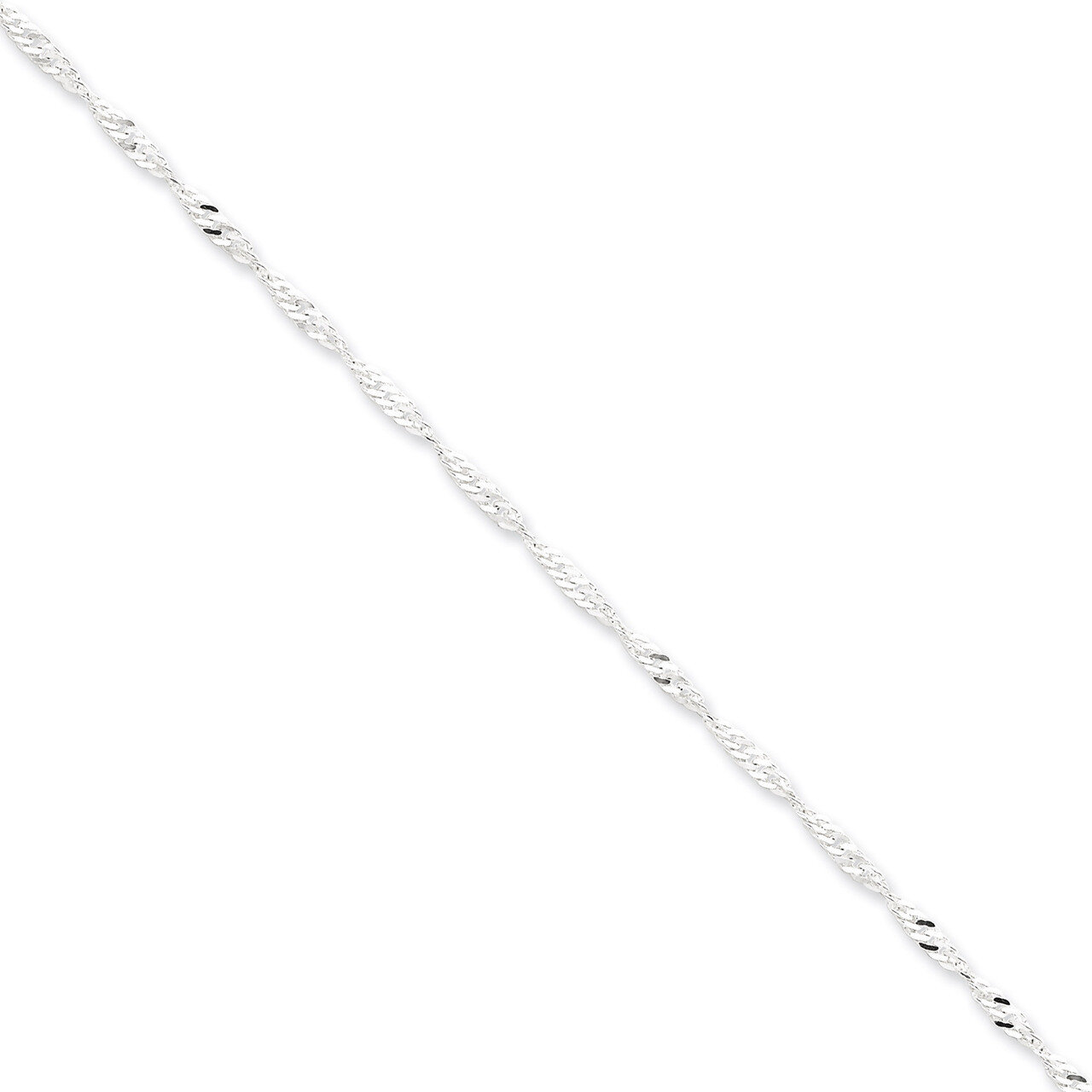 16 Inch 2.25mm Singapore Chain Sterling Silver QFC69-16, MPN: QFC69-16, 883957943862