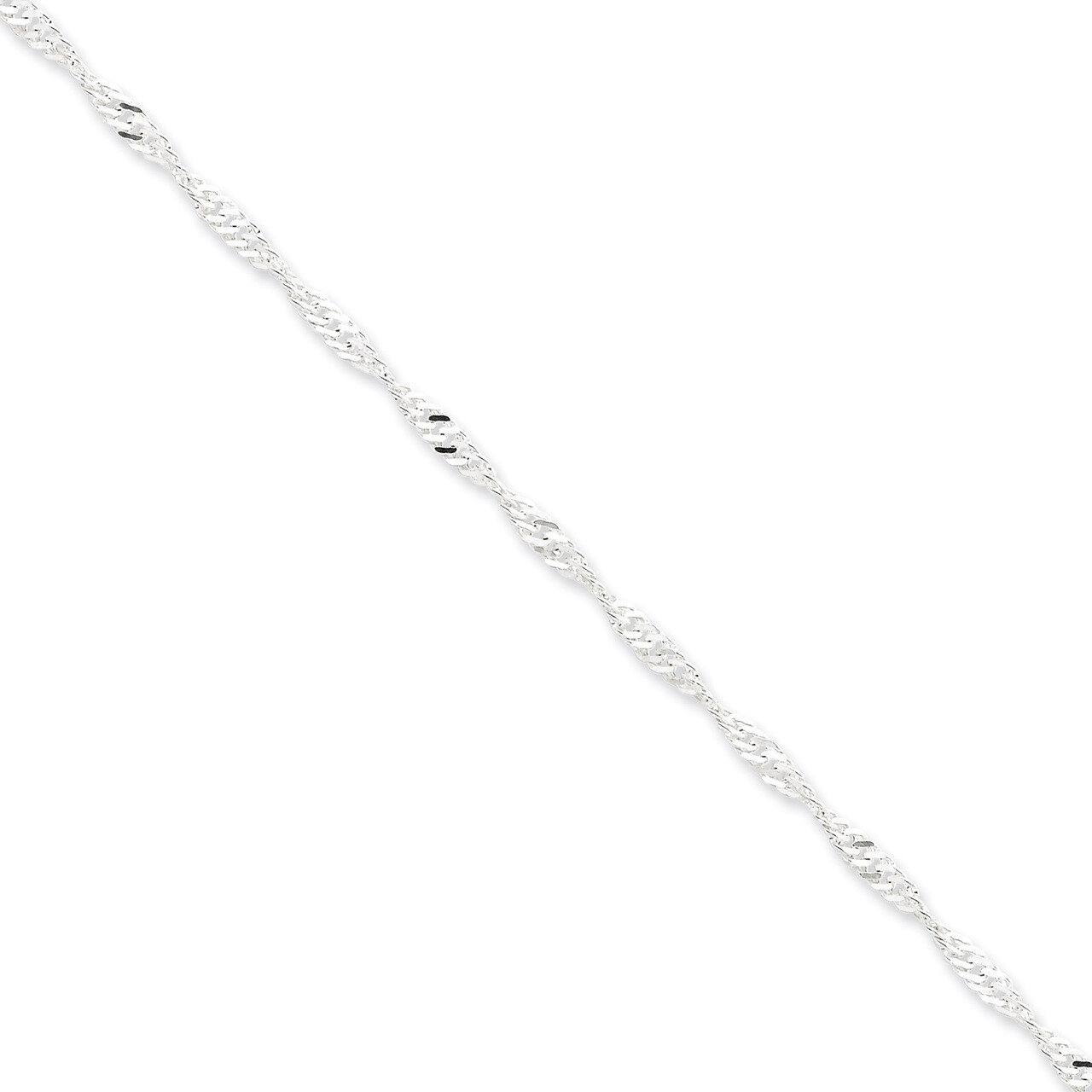 24 Inch 3.00mm Singapore Chain Sterling Silver QFC70-24, MPN: QFC70-24, 883957215853