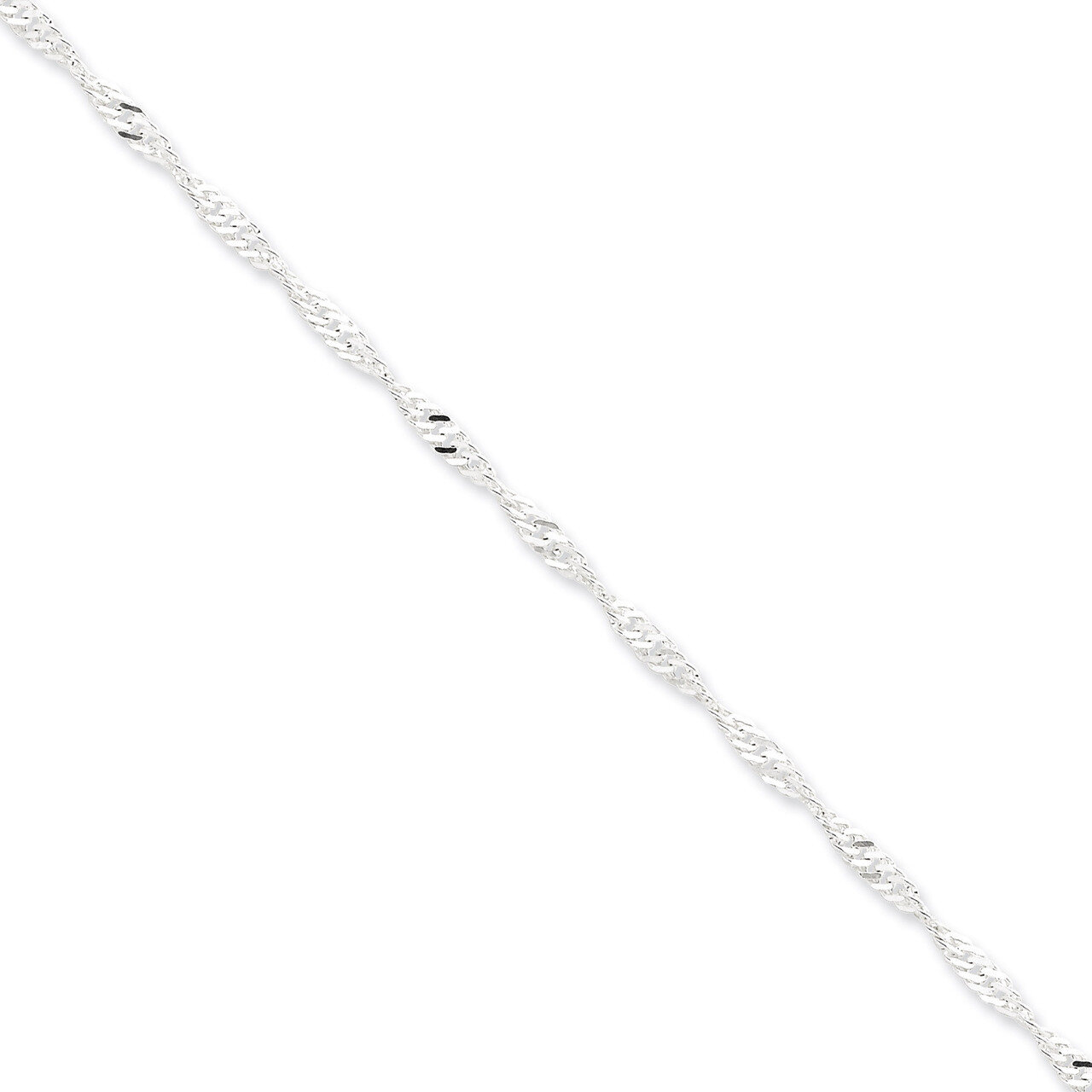7 Inch 3.00mm Singapore Chain Sterling Silver QFC70-7