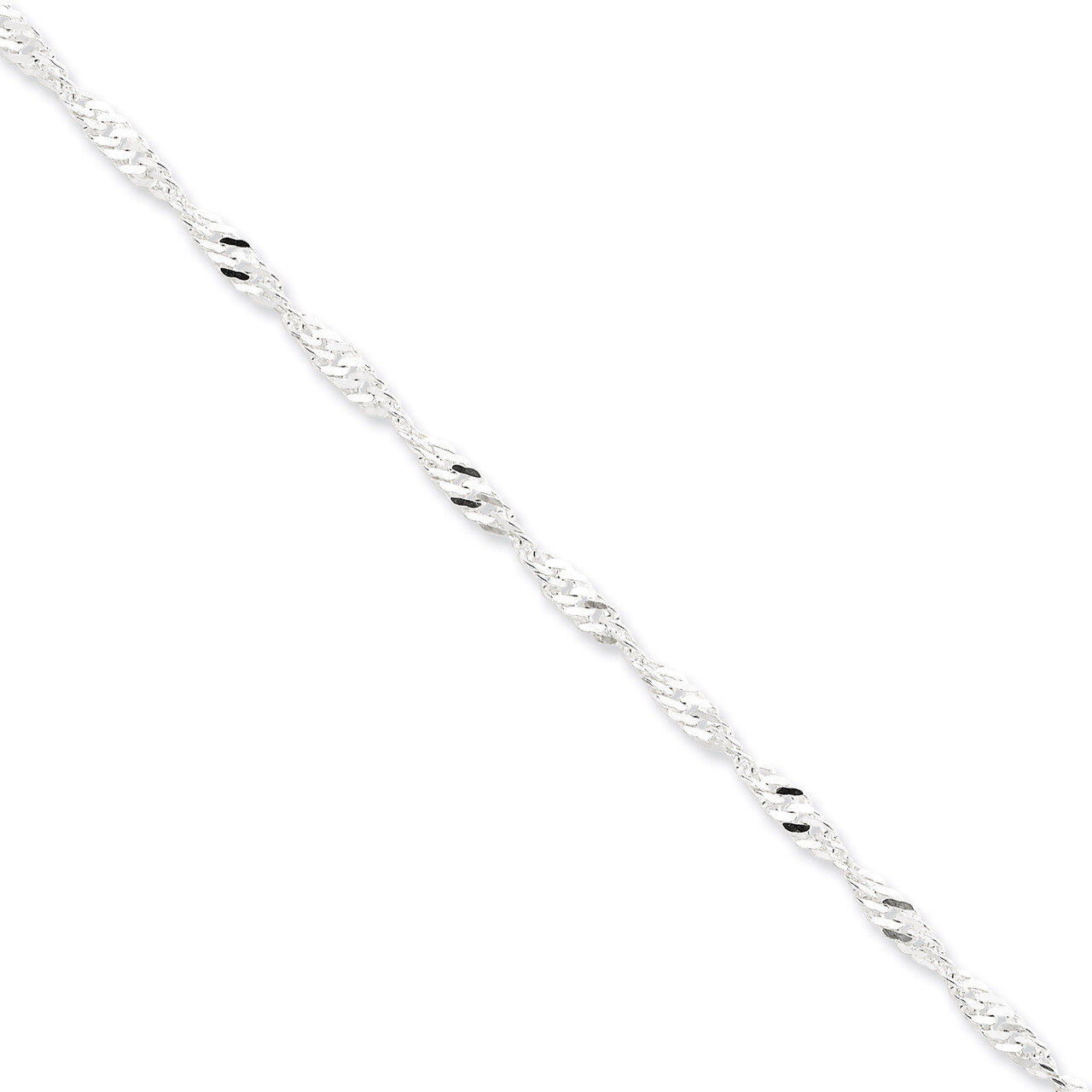 24 Inch 3.50mm Singapore Chain Sterling Silver QFC71-24, MPN: QFC71-24, 883957944012
