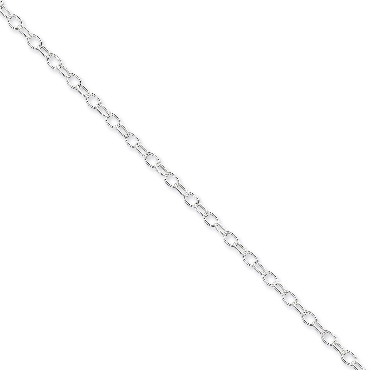 16 Inch 3.40mm Link Chain Sterling Silver QFC72-16, MPN: QFC72-16, 883957944043