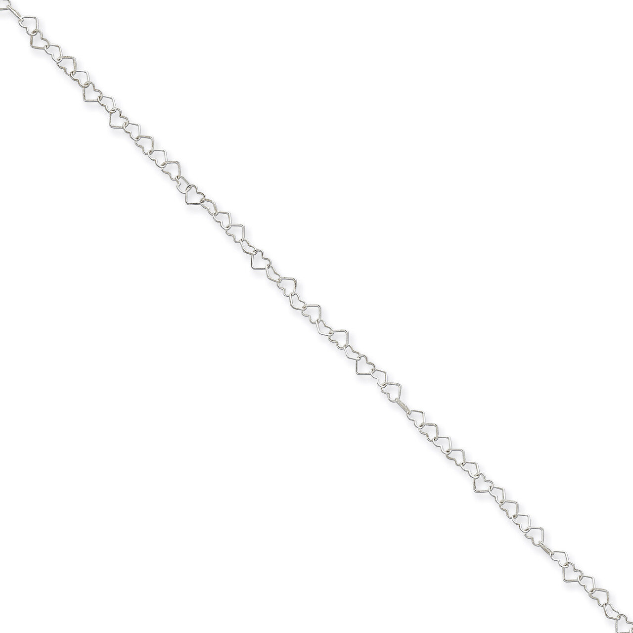 7 Inch 3.5mm Fancy Heart Link Bracelet Sterling Silver QFC81-7, MPN: QFC81-7, 883957944197