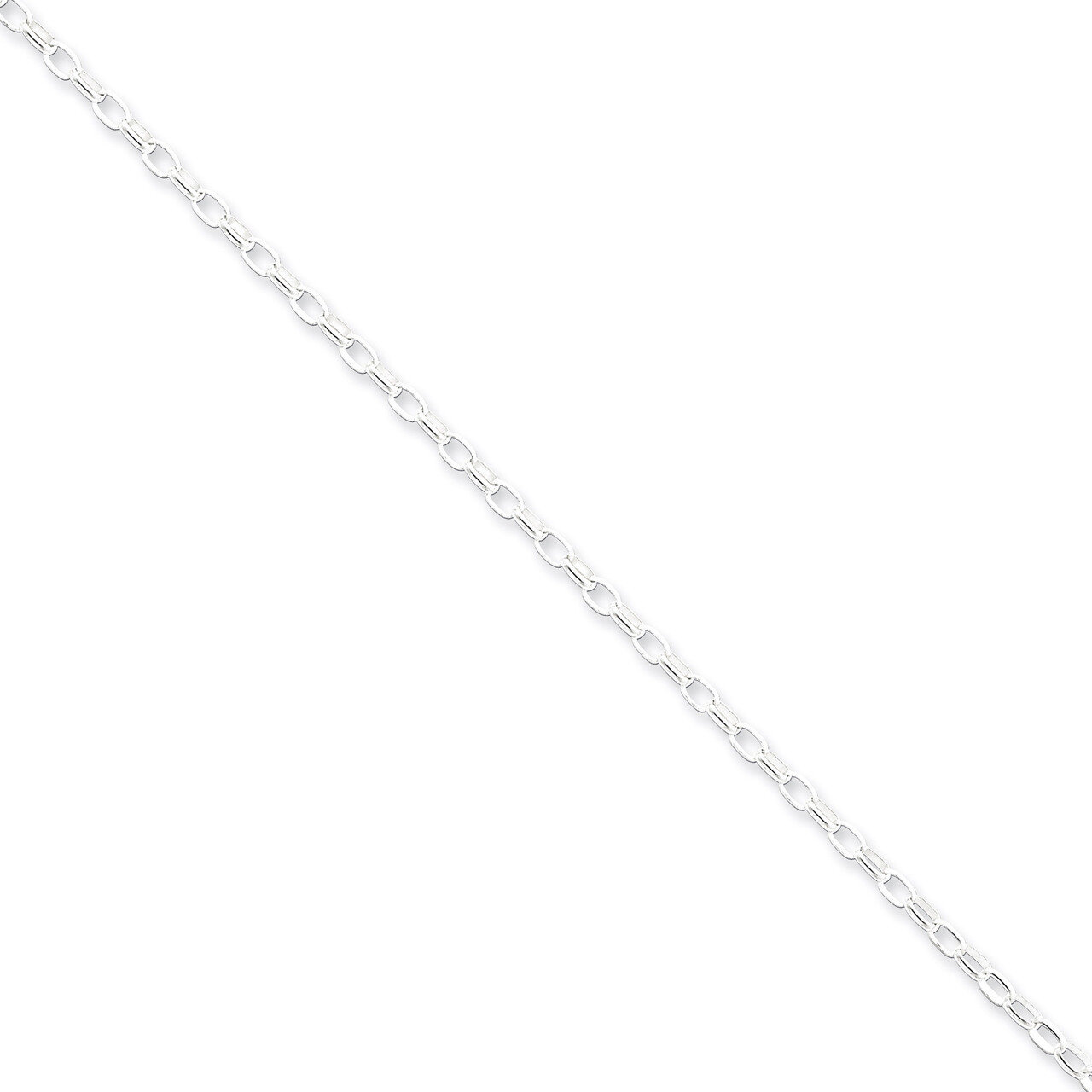 20 Inch 2.5mm Oval Rolo Necklace Sterling Silver QFC85-20, MPN: QFC85-20, 883957944319