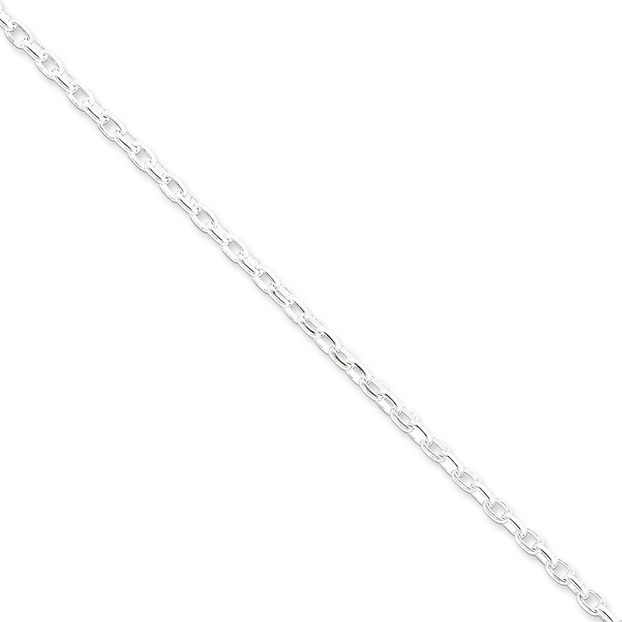 24 Inch 3.2mm Oval Rolo Necklace Sterling Silver QFC86-24