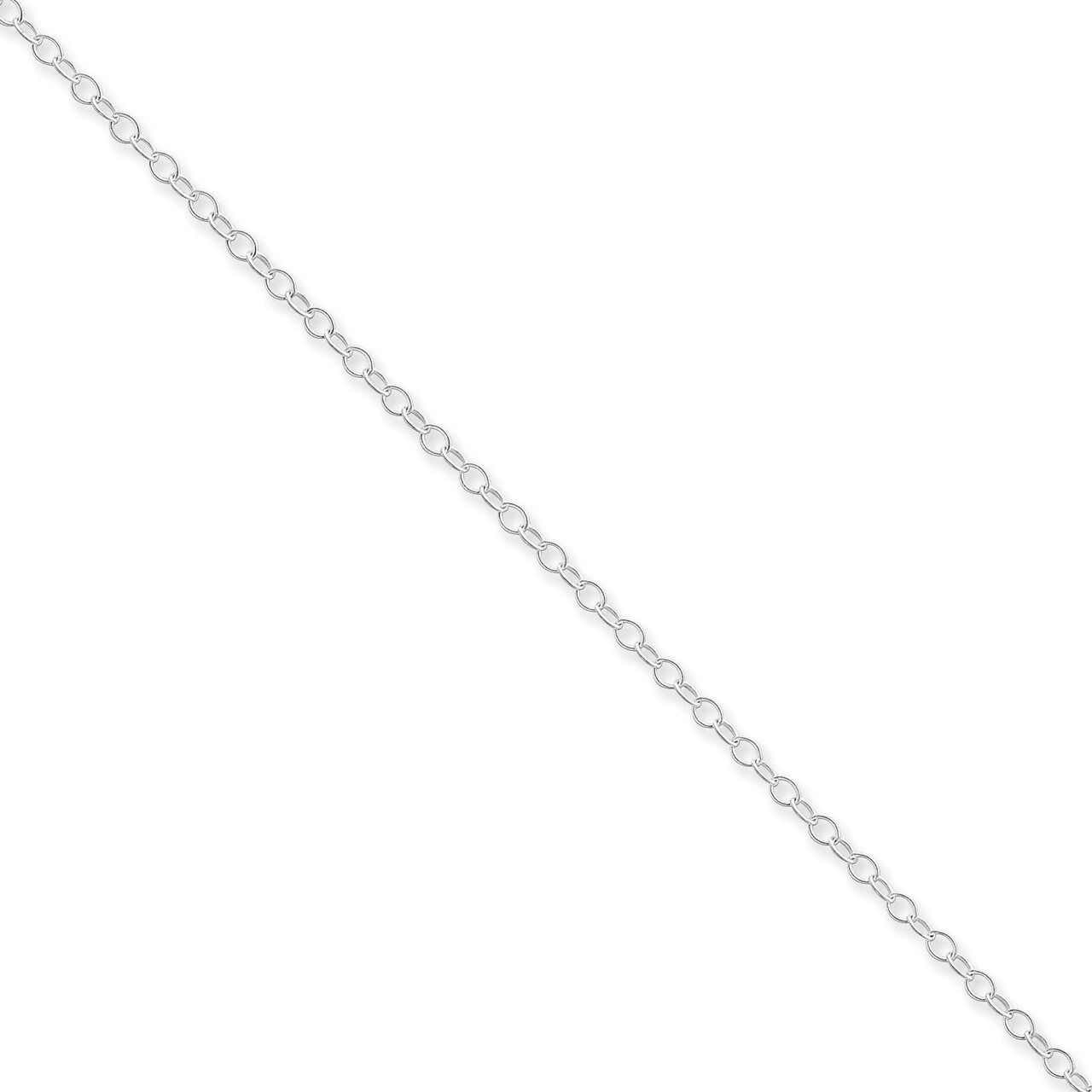 16 Inch 2.25mm Oval cable chain Sterling Silver QFC93-16, MPN: QFC93-16, 883957944708