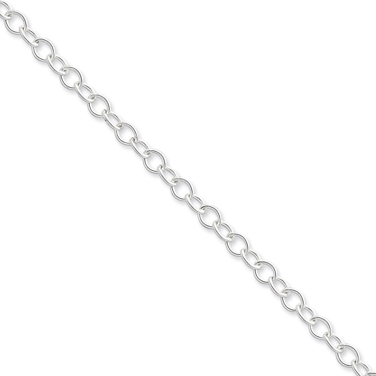 16 Inch 5.3mm Oval Cable Chain Sterling Silver QFC95-16