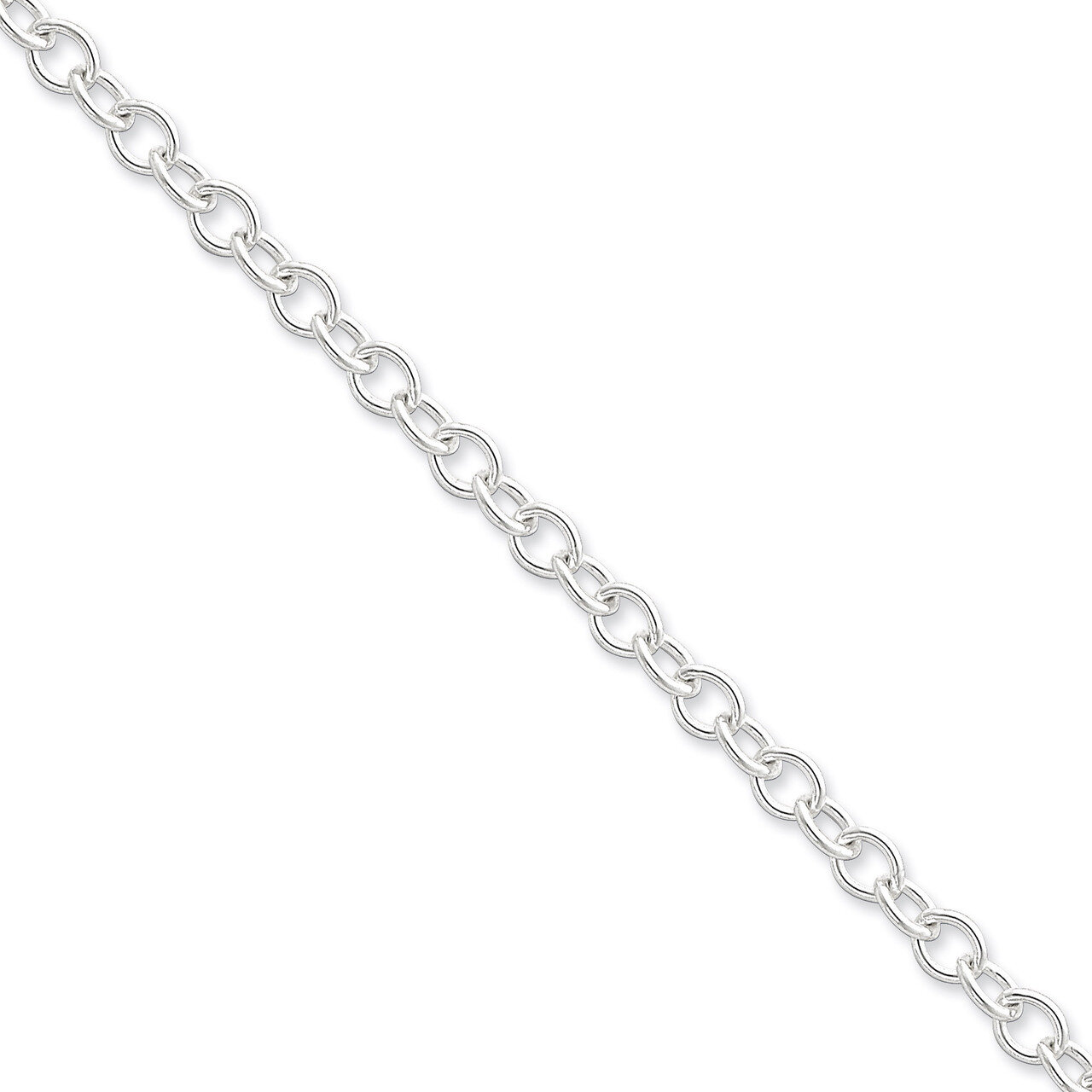 16 Inch 5.75mm Oval cable chain Sterling Silver QFC96-16