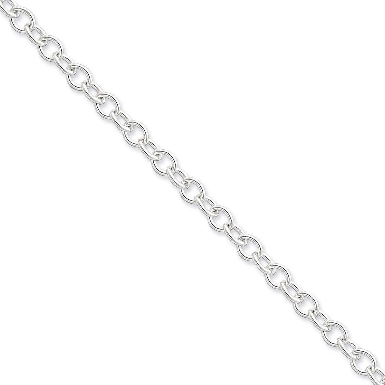 24 Inch 5.75mm Oval cable chain Sterling Silver QFC96-24, MPN: QFC96-24, 883957944852