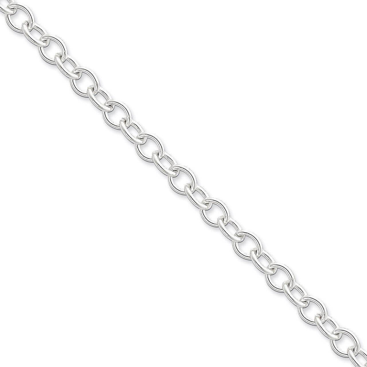 16 Inch 6.8mm Oval cable chain Sterling Silver QFC97-16