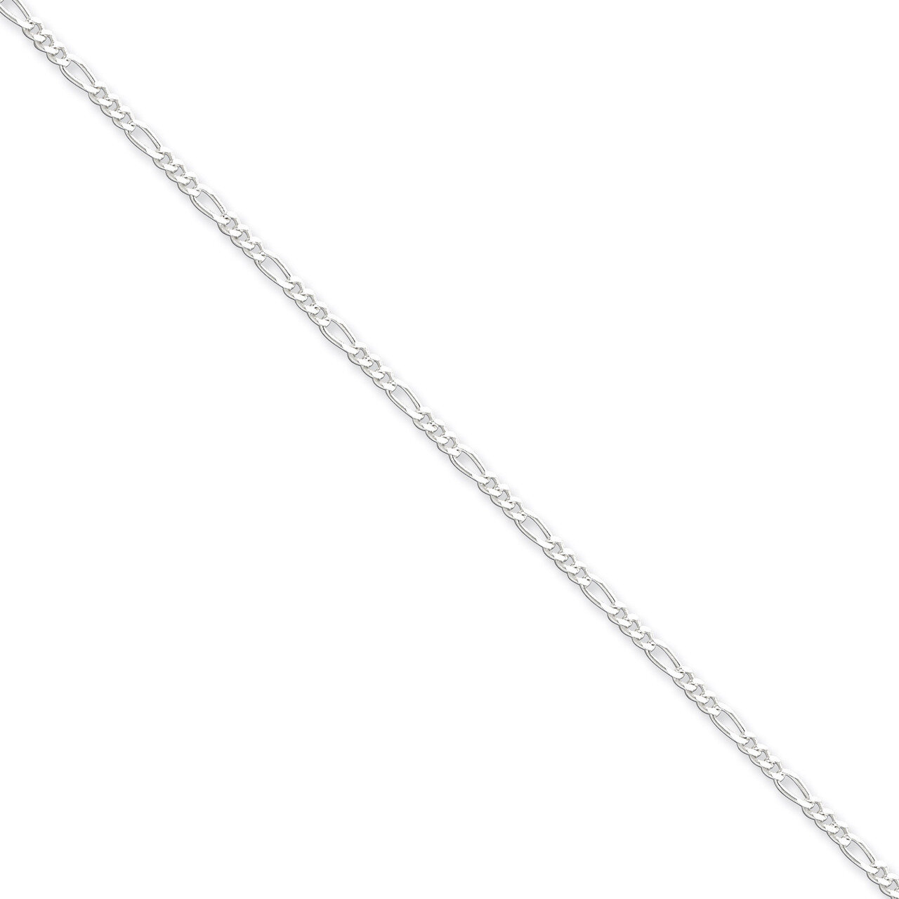 10 Inch 2.25mm Figaro Chain Sterling Silver QFG060-10