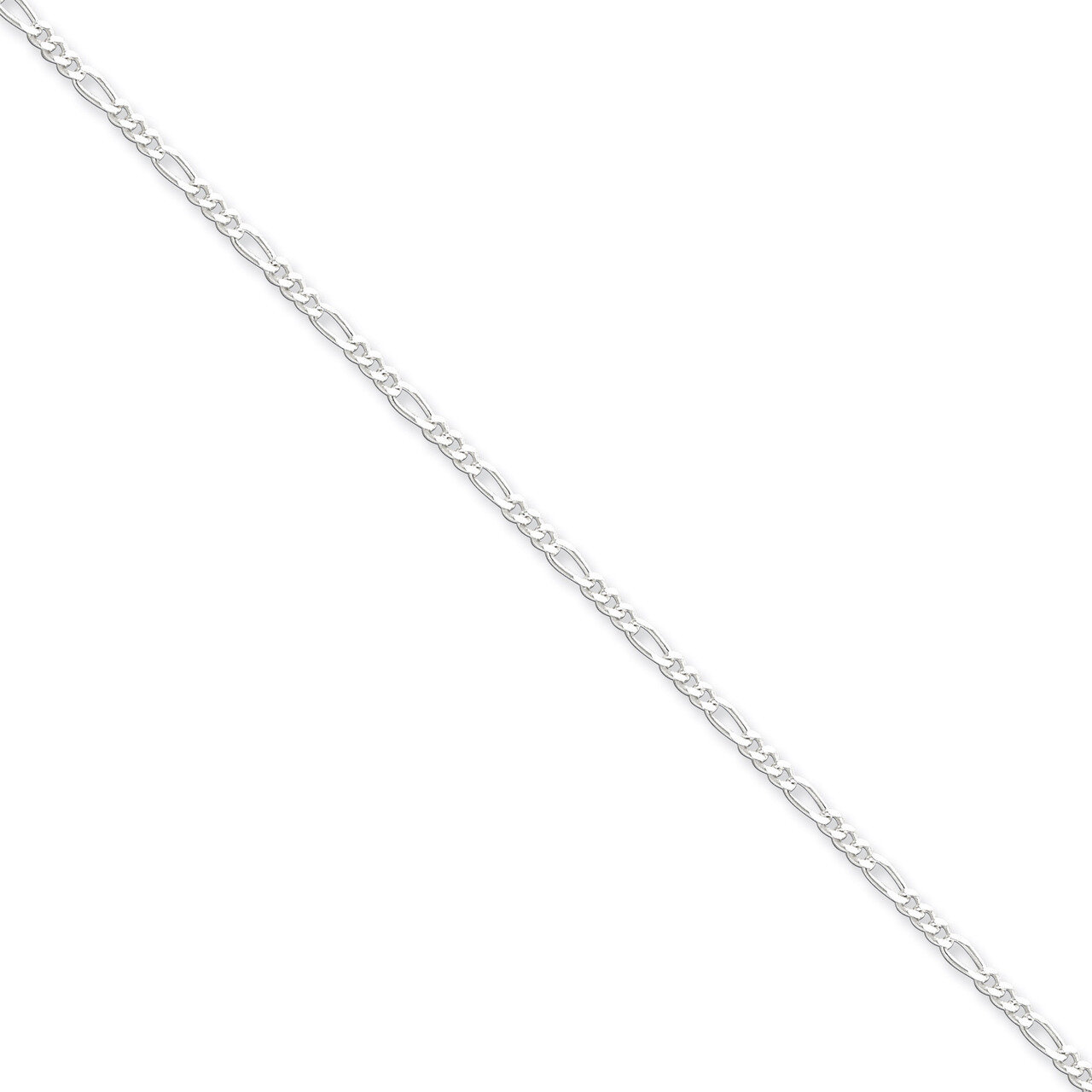 8 Inch 2.25mm Figaro Chain Sterling Silver QFG060-8, MPN: QFG060-8, 883957084046