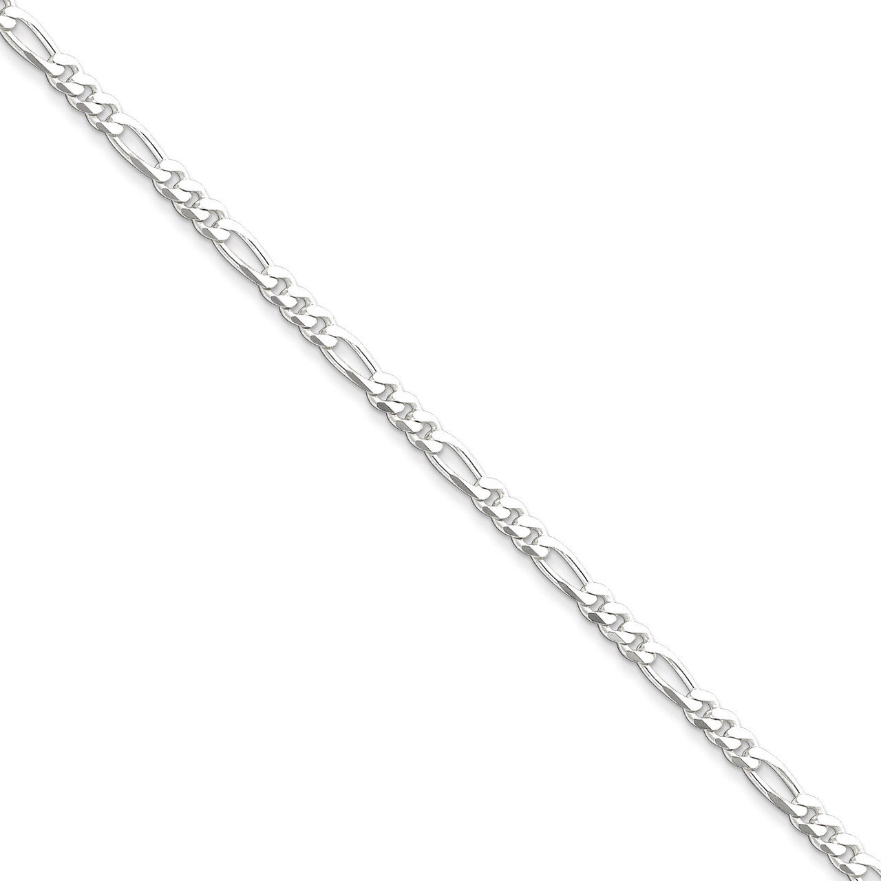 22 Inch 4mm Figaro Chain Sterling Silver QFG100-22, MPN: QFG100-22, 883957083926