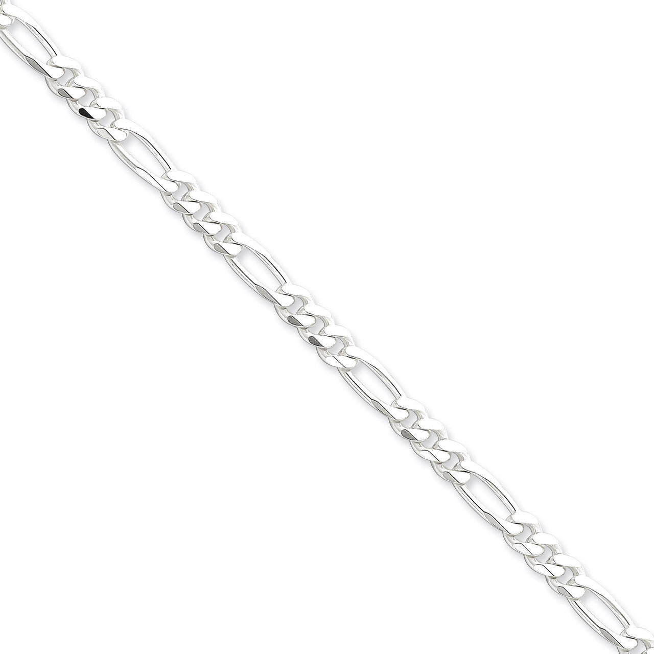 20 Inch 5.25mm Figaro Chain Sterling Silver QFG150-20, MPN: QFG150-20, 883957083889