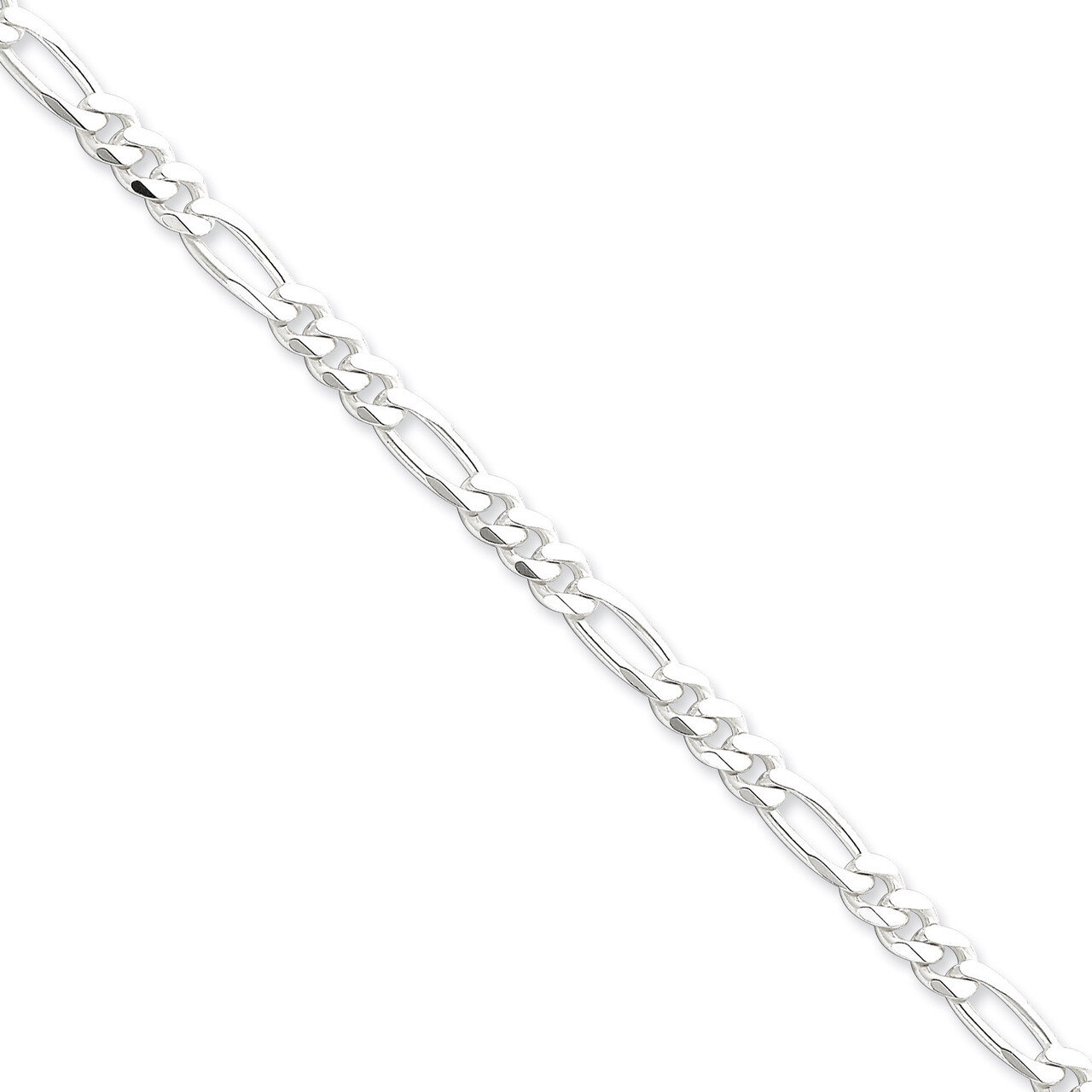 8 Inch 5.25mm Figaro Chain Sterling Silver QFG150-8