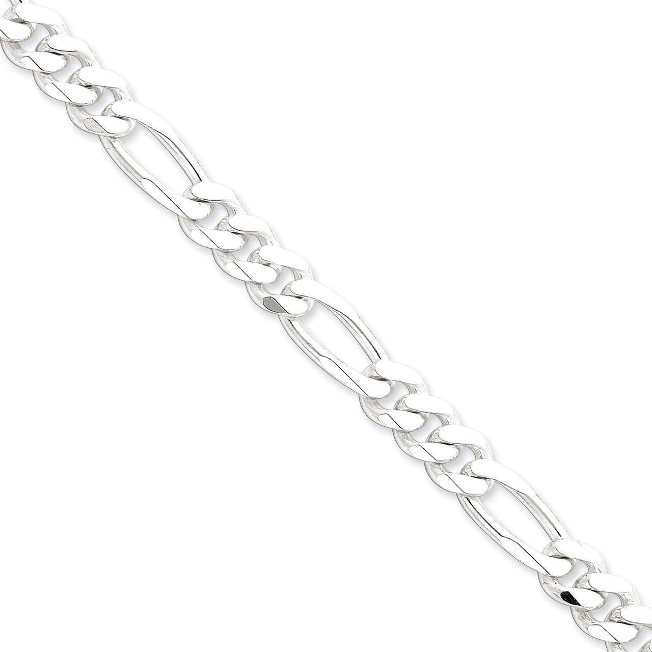 18 Inch 9mm Figaro Chain Sterling Silver QFG250-18