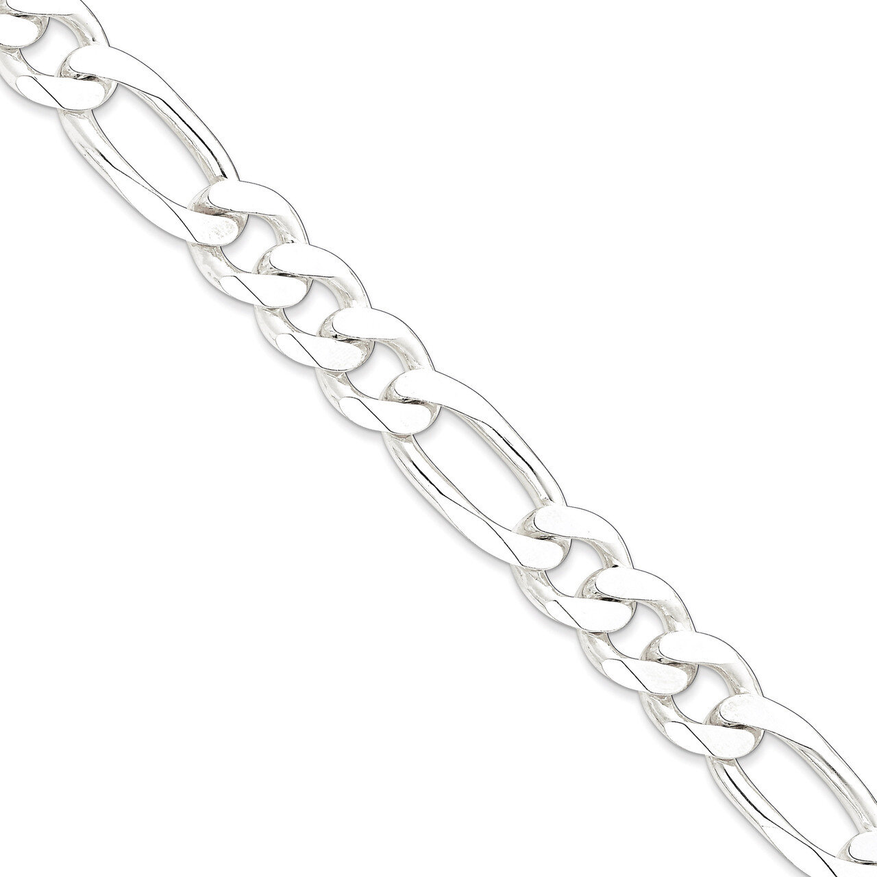 8 Inch 15mm Figaro Chain Sterling Silver QFG400-8, MPN: QFG400-8, 886774114293