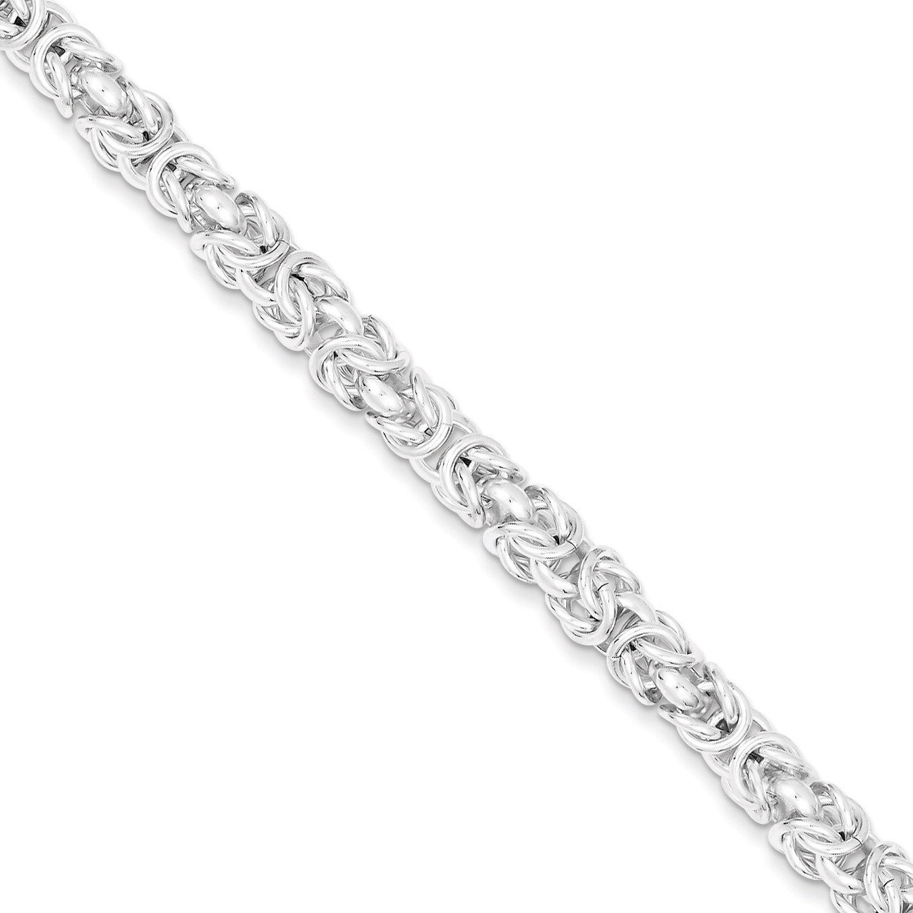 7.5 Inch Fancy Link Toggle Bracelet Sterling Silver Polished QG1165-7.5