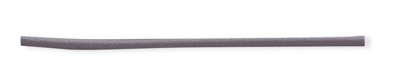 16 Inch 3mm Metallic Rubber Cord Necklace Sterling Silver QG1260-16, MPN: QG1260-16, 191101274473