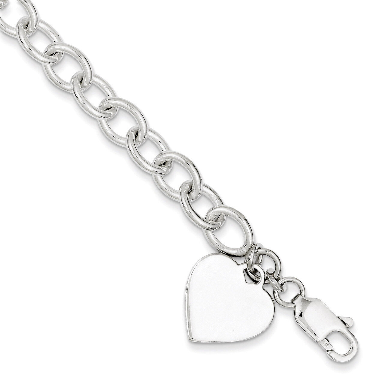 7.25 Inch Link Bracelet Sterling Silver Fancy QG1474-7.25, MPN: QG1474-7.25, 883957947518