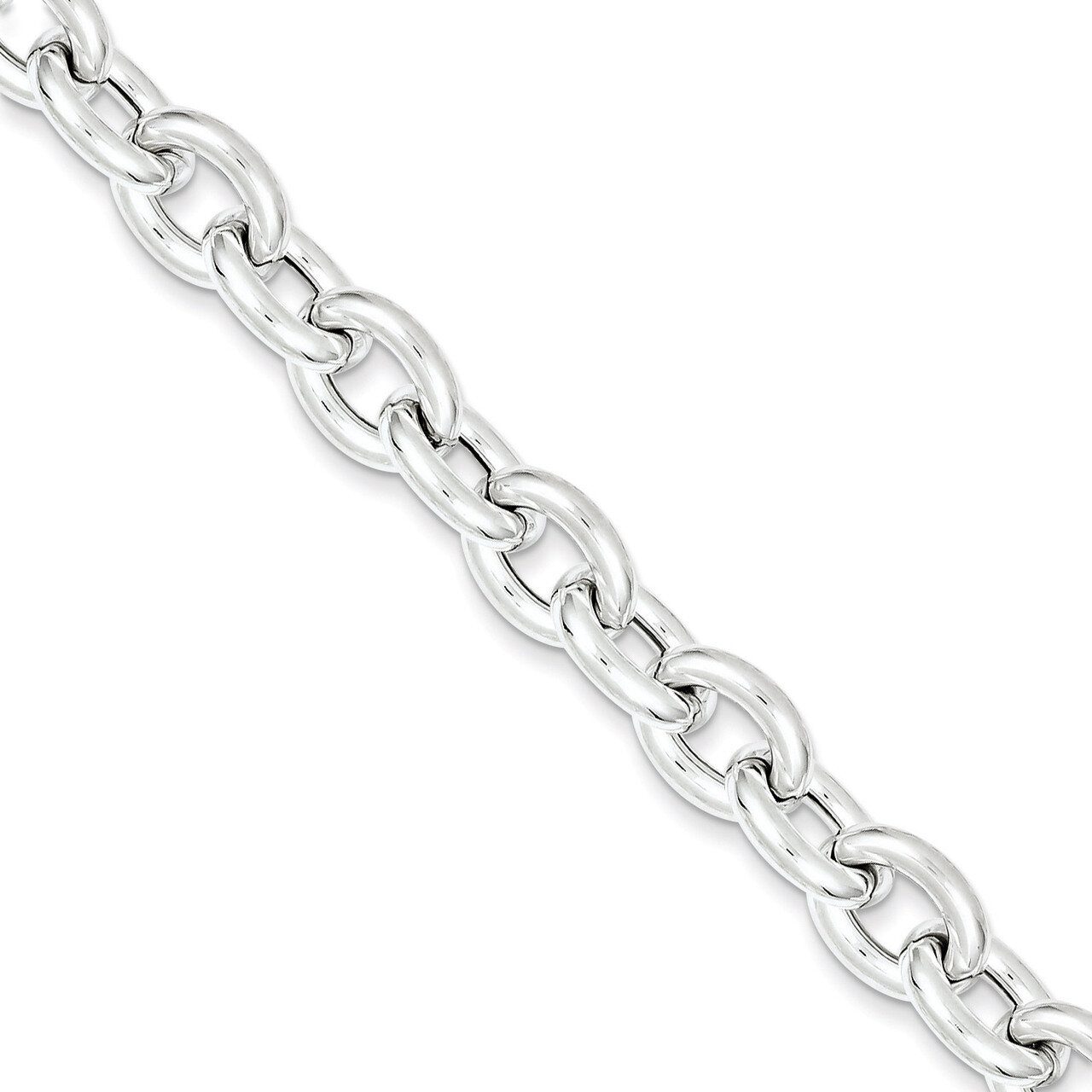 7.5 Inch Link Bracelet Sterling Silver Fancy QG1553-7.5