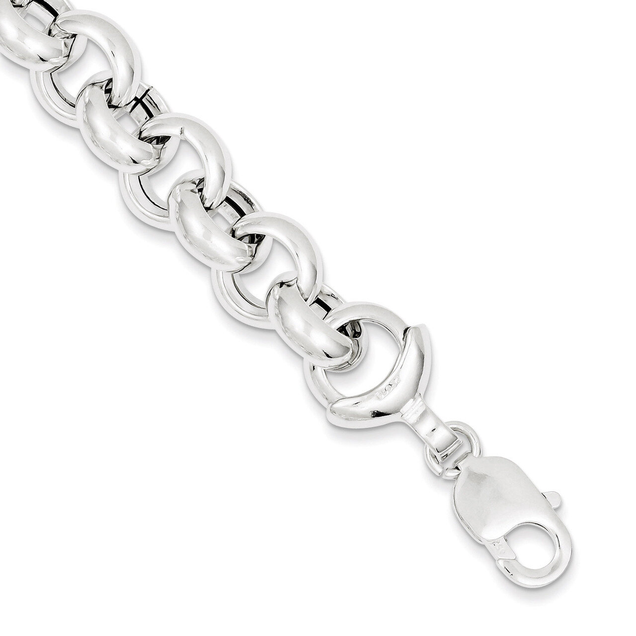 7.75 Inch Link Bracelet Sterling Silver Fancy QG1554-7.75