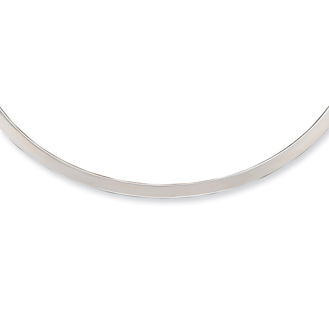 4mm Neck Collar Sterling Silver Polished QG1746