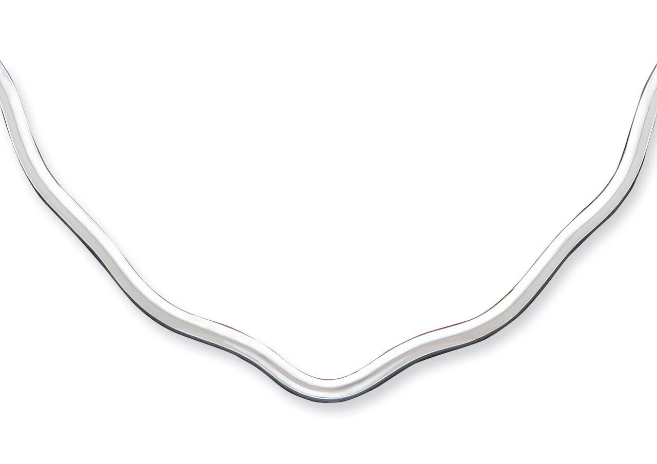 Wavy V-Shape Neck Collar Sterling Silver QG1750, MPN: QG1750, 883957948089