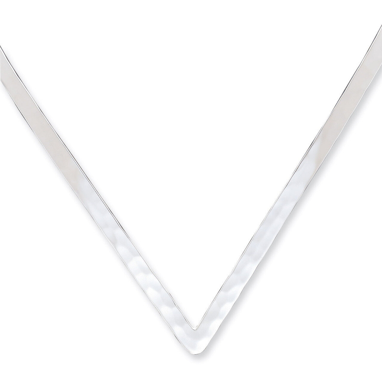5mm Hammered Neck Collar Sterling Silver QG1758, MPN: QG1758, 191101293948