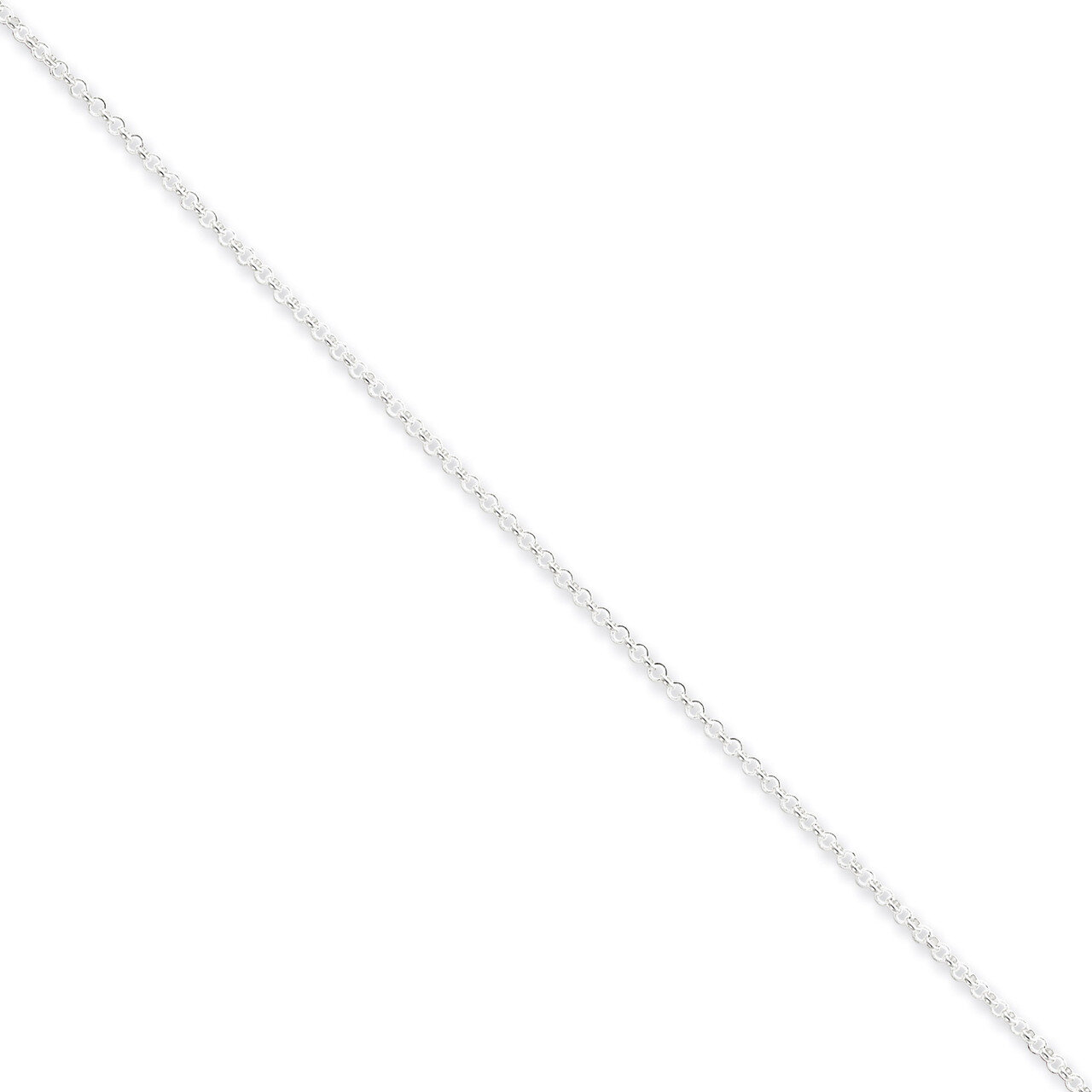 9 Inch 1.5mm Rolo Chain Anklet Sterling Silver QG2130-9