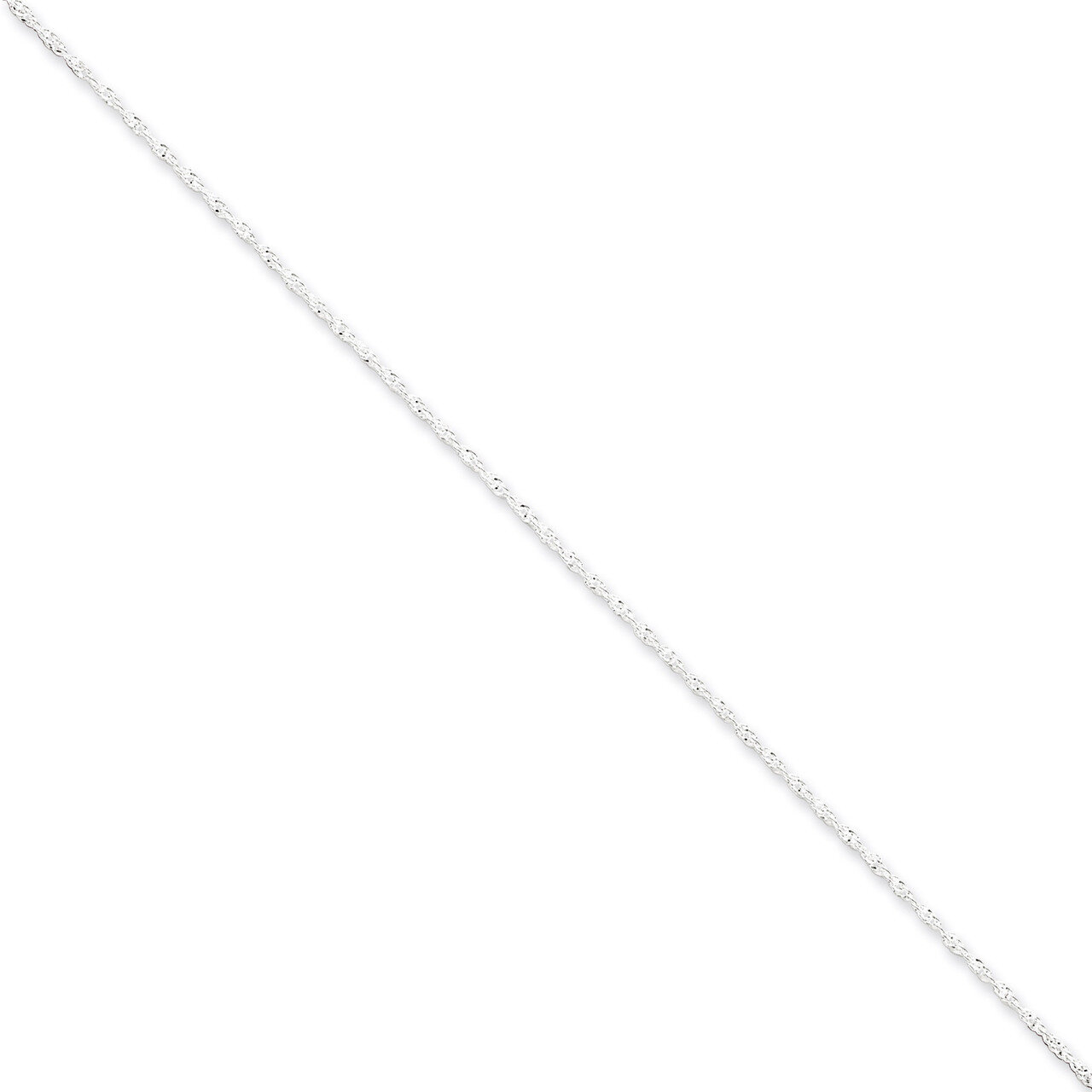 9 Inch 1.3mm Singapore Chain Anklet Sterling Silver QG2132-9, MPN: QG2132-9, 883957948447