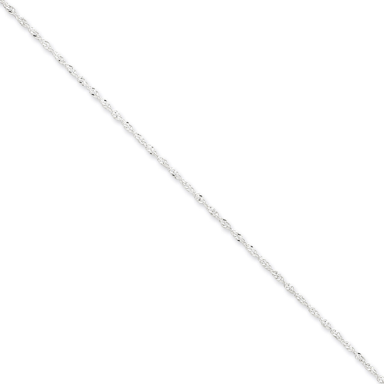 9 Inch Singapore ext Anklet Sterling Silver QG2133-9, MPN: QG2133-9, 883957948454