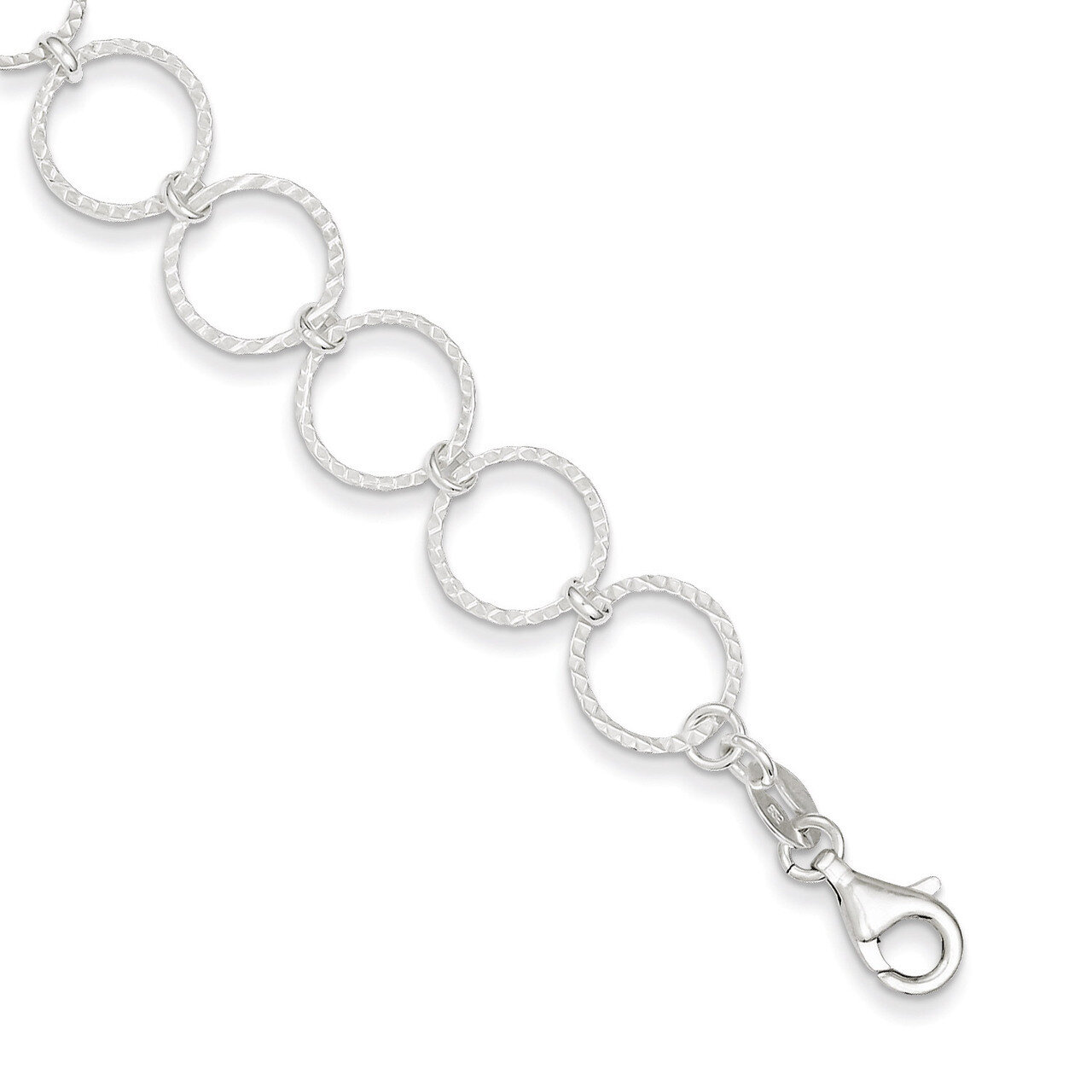 7.5 Inch Bracelet Sterling Silver Fancy QG2297-7.5