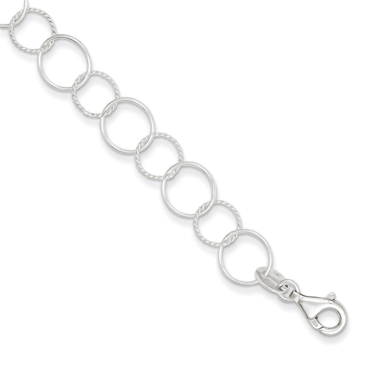7.5 Inch Bracelet Sterling Silver Fancy QG2301-7.5, MPN: QG2301-7.5, 883957948942