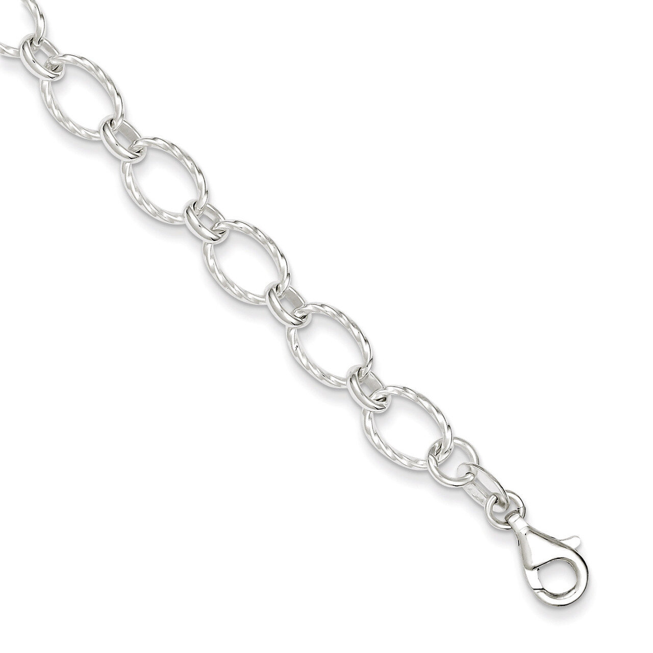 7.5 Inch Bracelet Sterling Silver Fancy QG2338-7.5